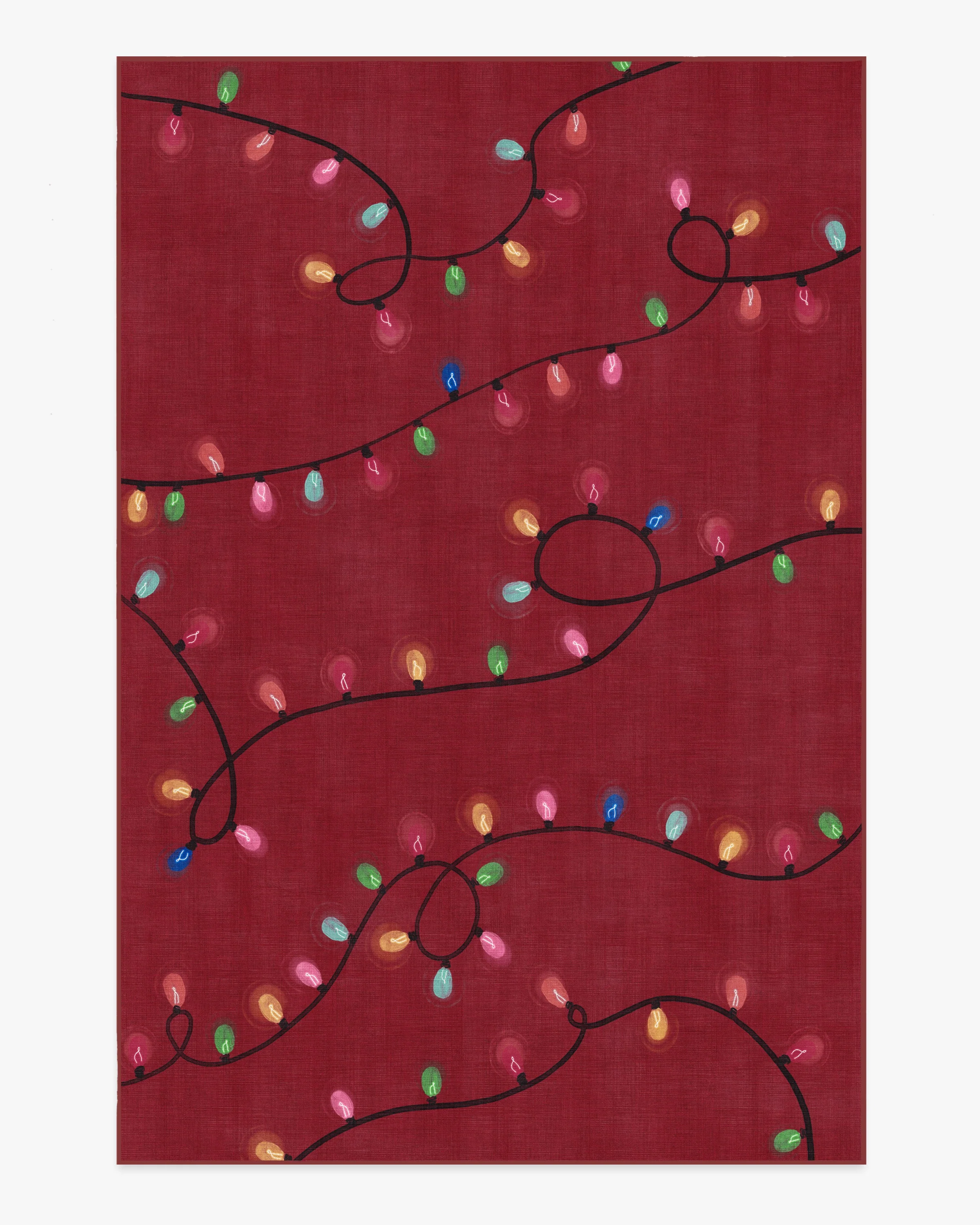 Let It Glow Red Flatwoven Rug