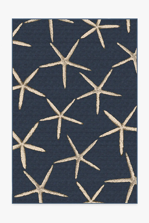 Starfish Navy Flatwoven Rug