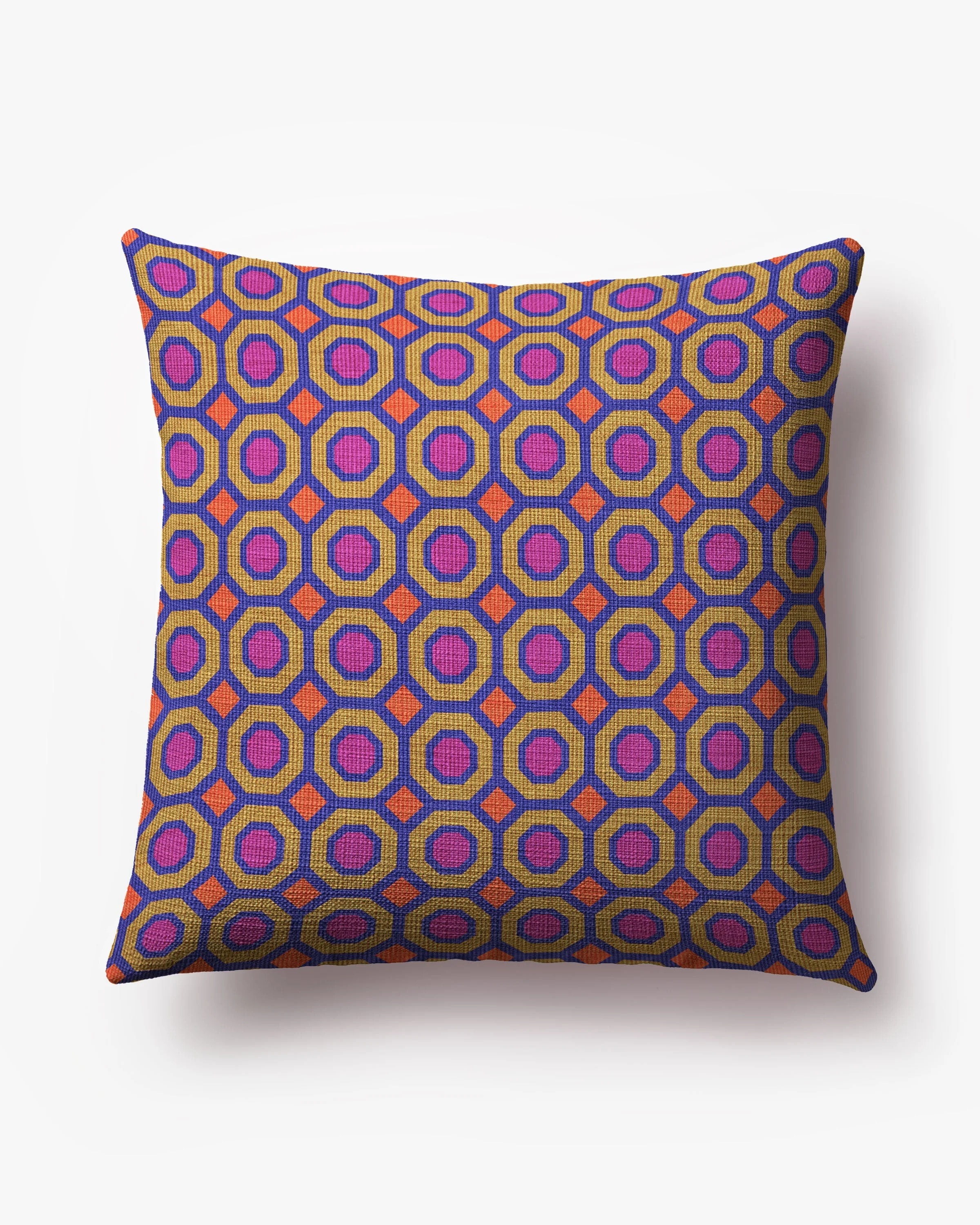 Piccadilly Fuchsia Woven Throw Pillow