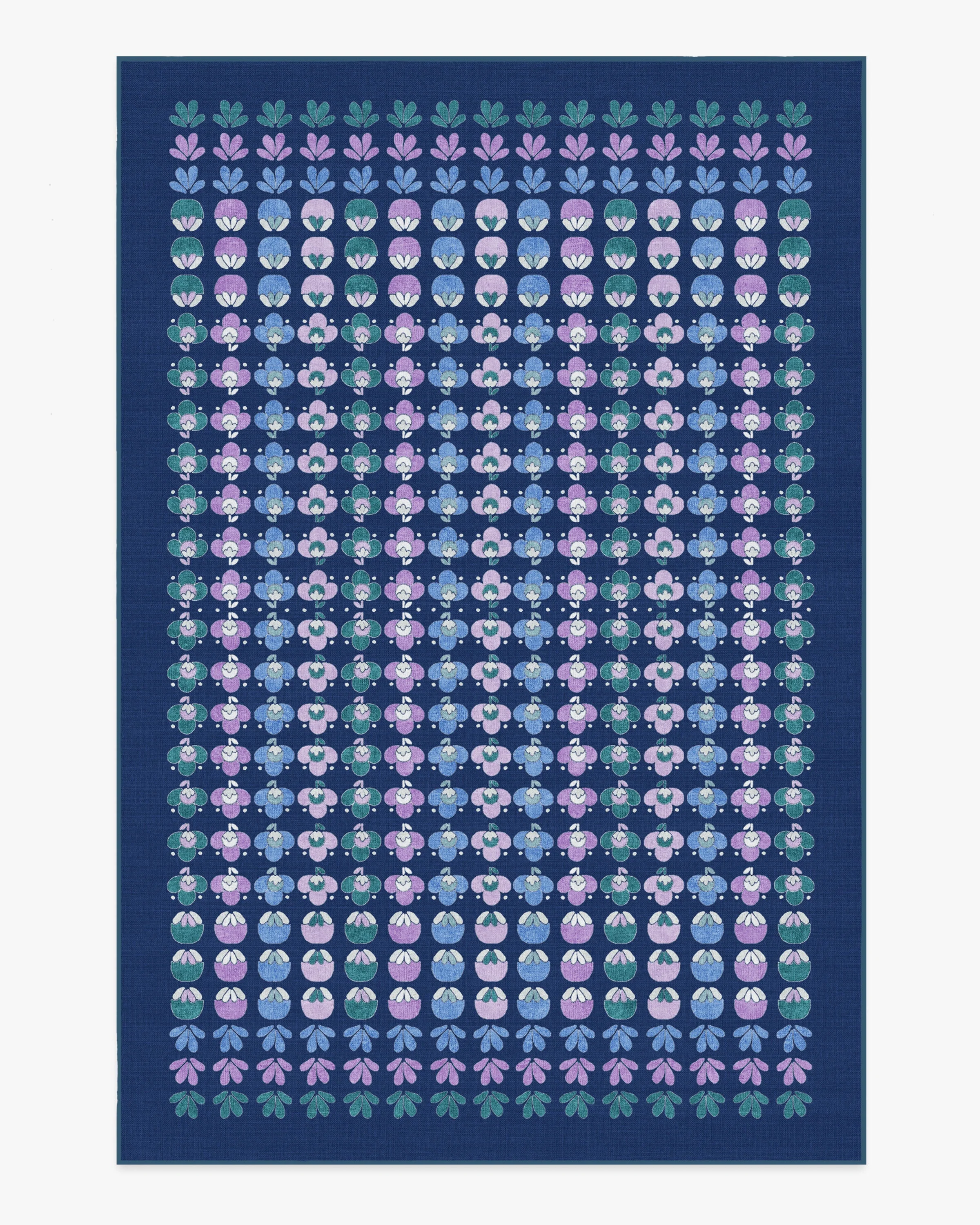 Ditzy Daisy Navy Rug