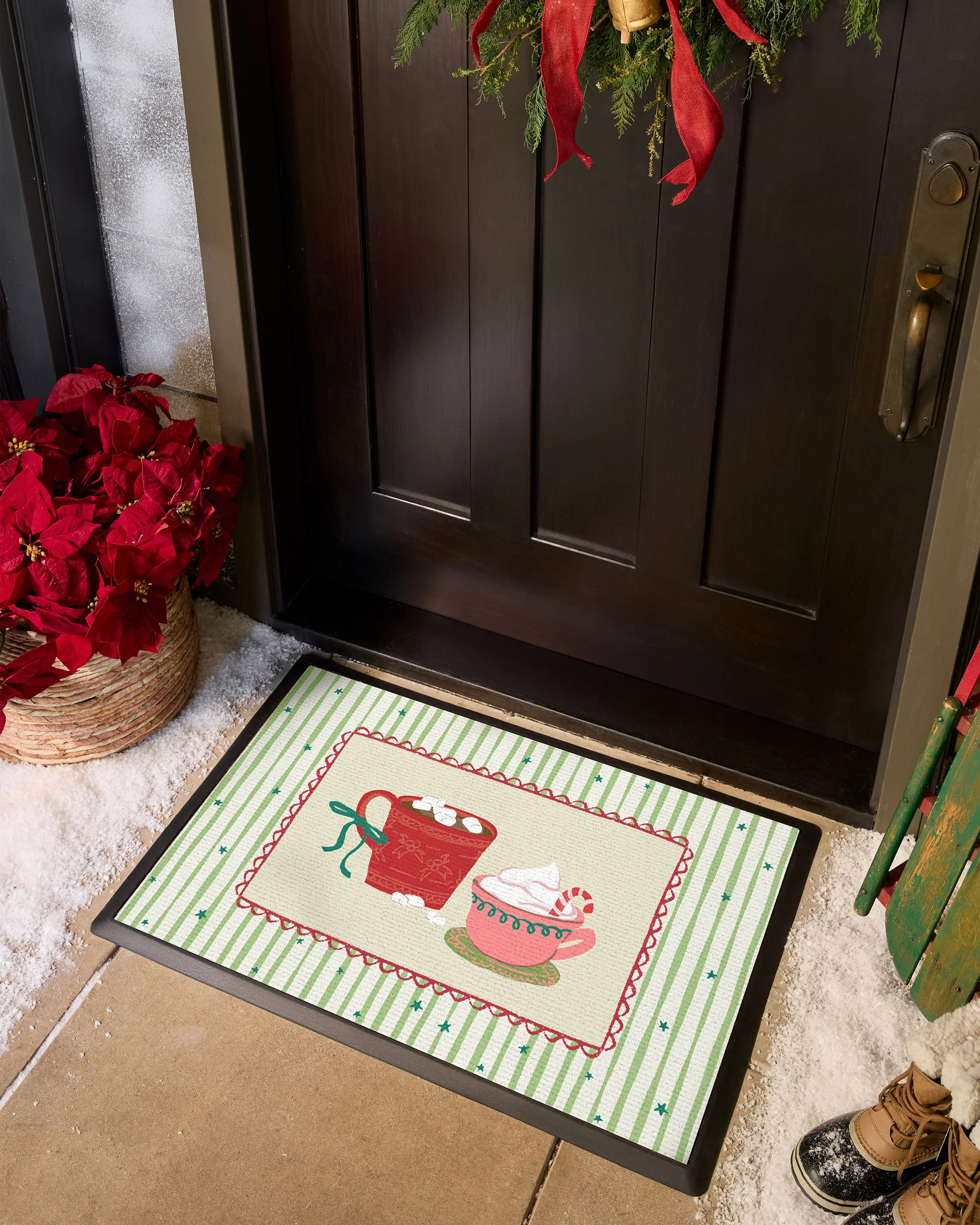 Cocoa Cozy Green Doormat
