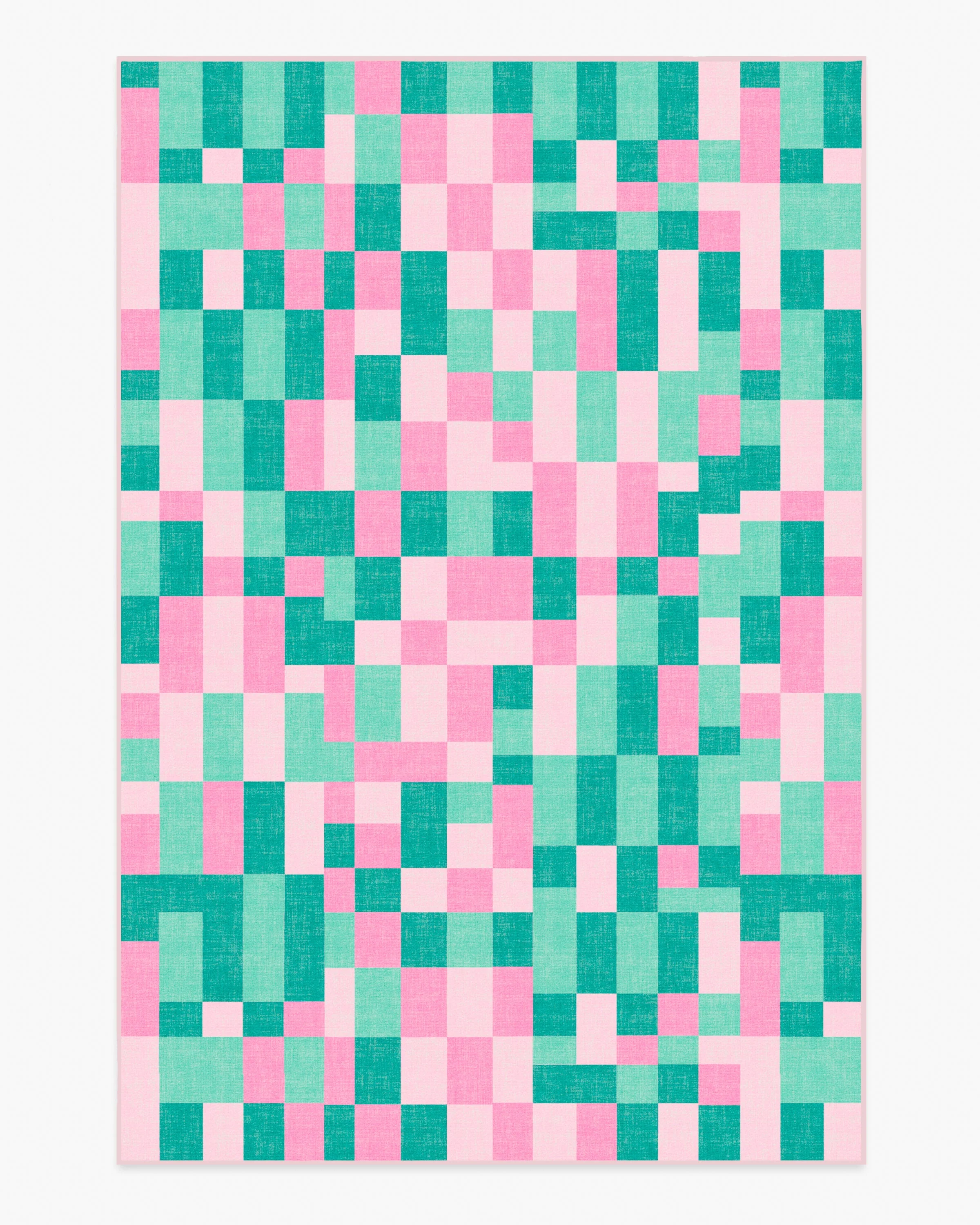 Building Blocks Pink & Green Rug
