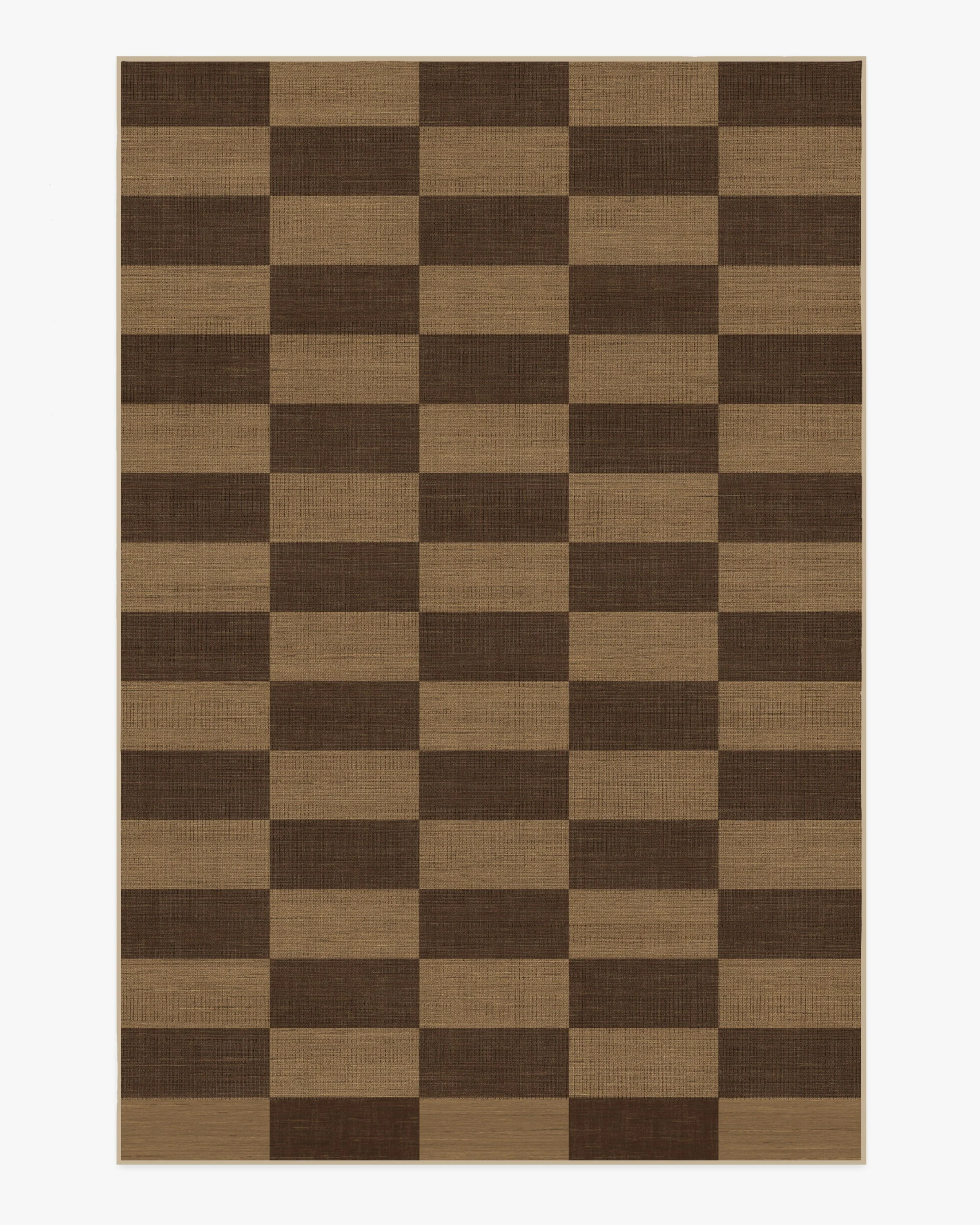 Yates Check Brown Re-Jute Rug