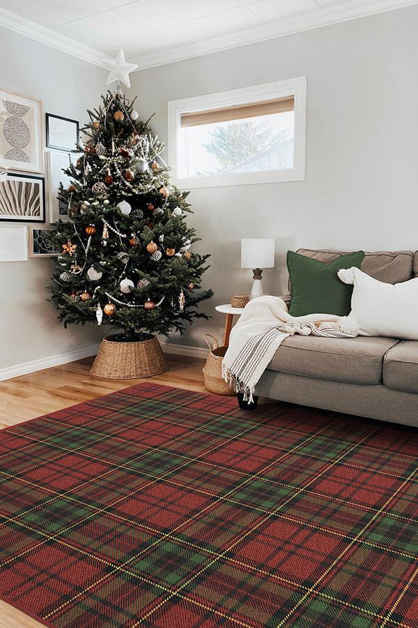 216-dress-stewart-tartan-red-flatwoven-rug-2.jpg Dress Stewart Tartan Red Flatwoven Rug