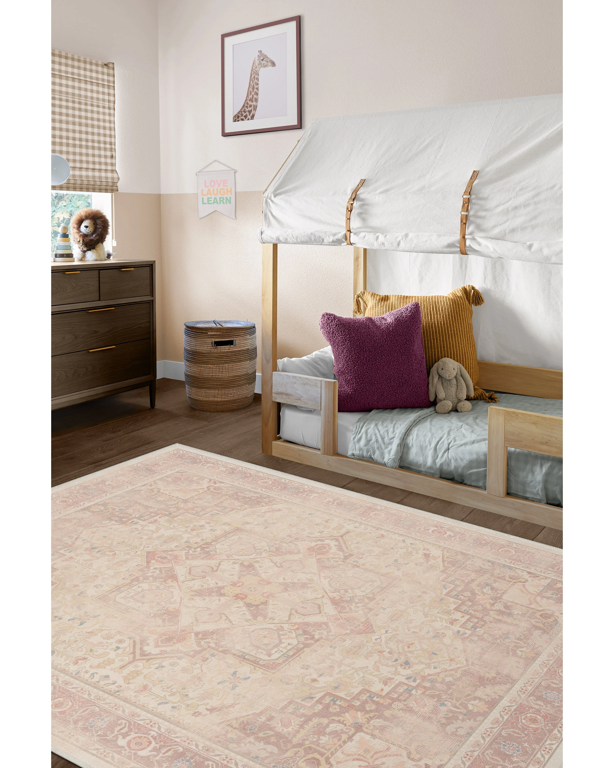 Kamran Soft Pink Flatwoven Rug