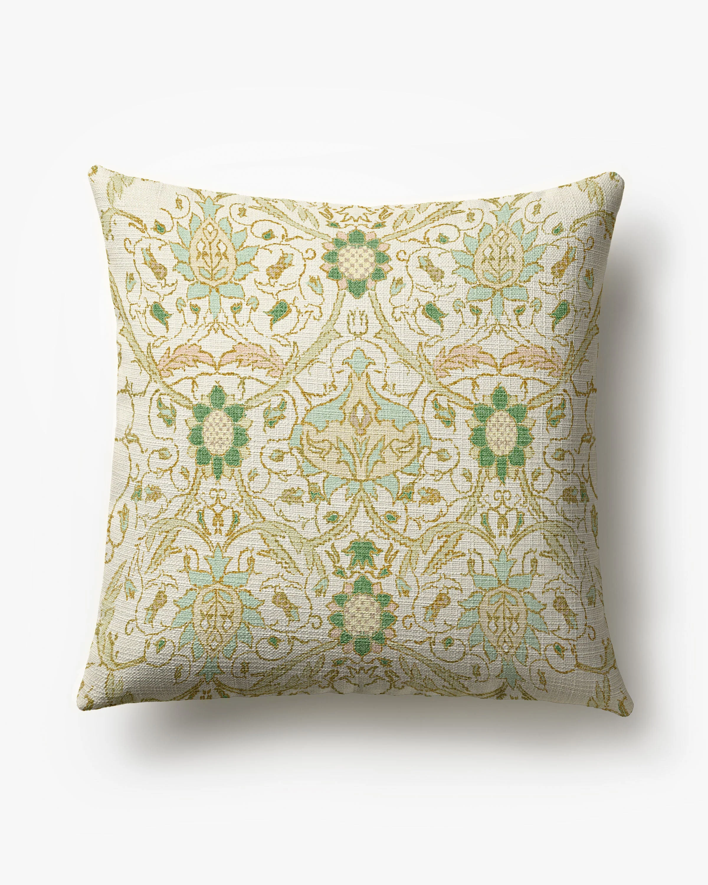 Montreal Vintage Cream Woven Throw Pillow