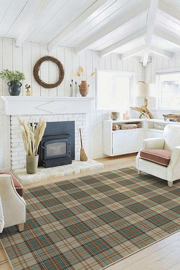 280-dress-stewart-tartan-khaki-flatwoven-rug-7.jpg Dress Stewart Tartan Khaki Flatwoven Rug