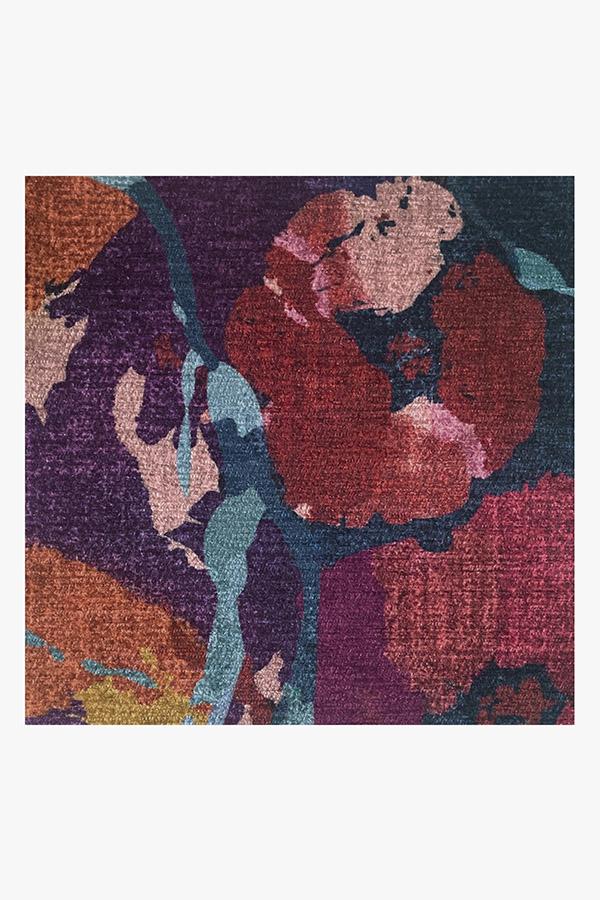 Watercolor Floral Navy Rug