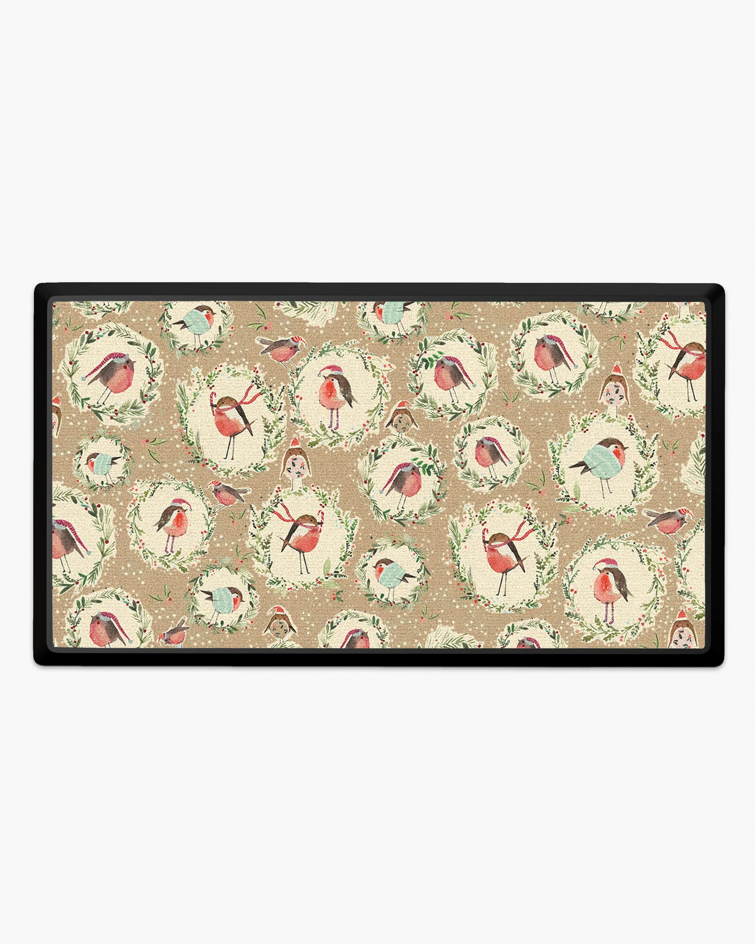 Holiday Robbins Natural Large Doormat