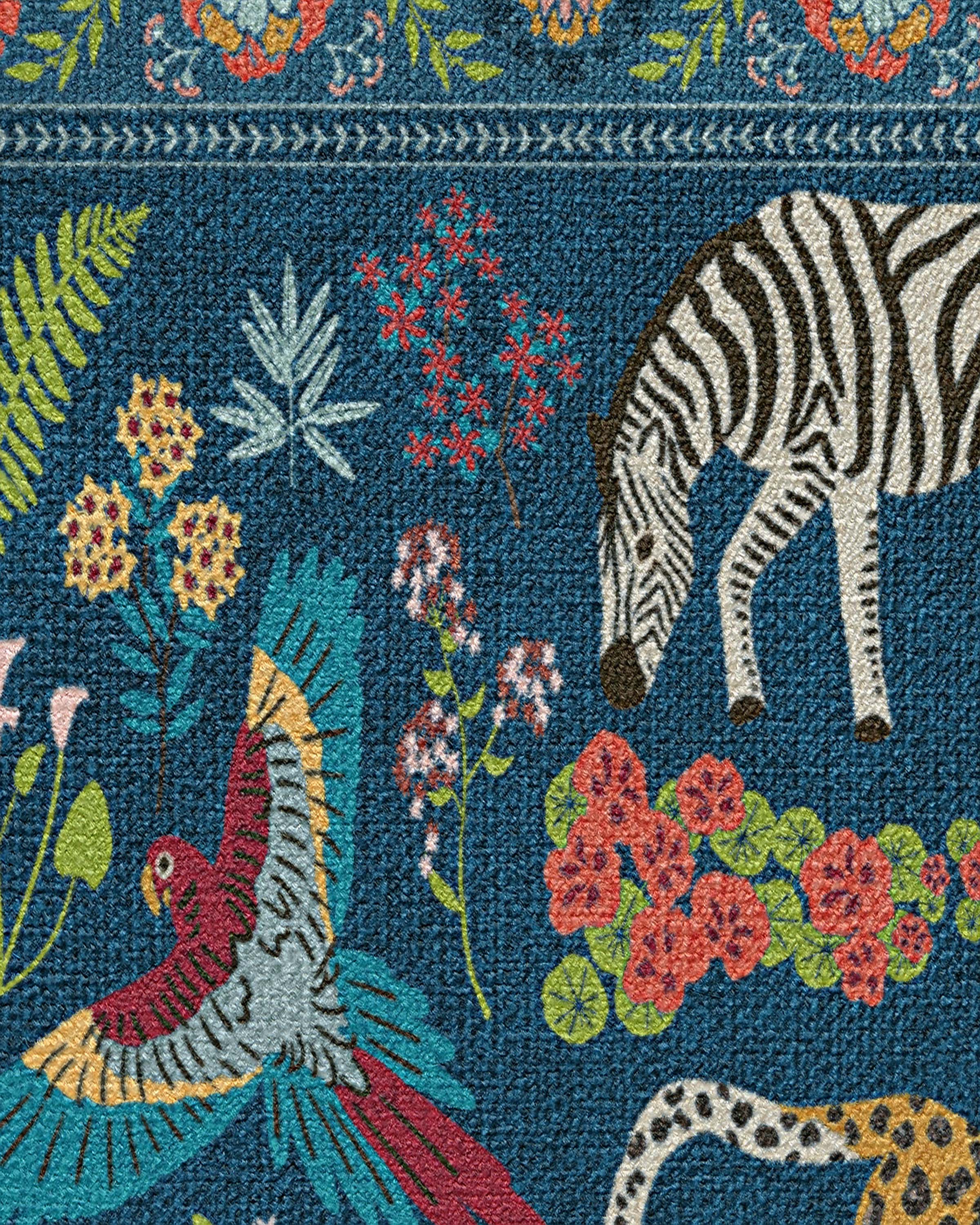 Jingle Jungle Royal Blue Rug