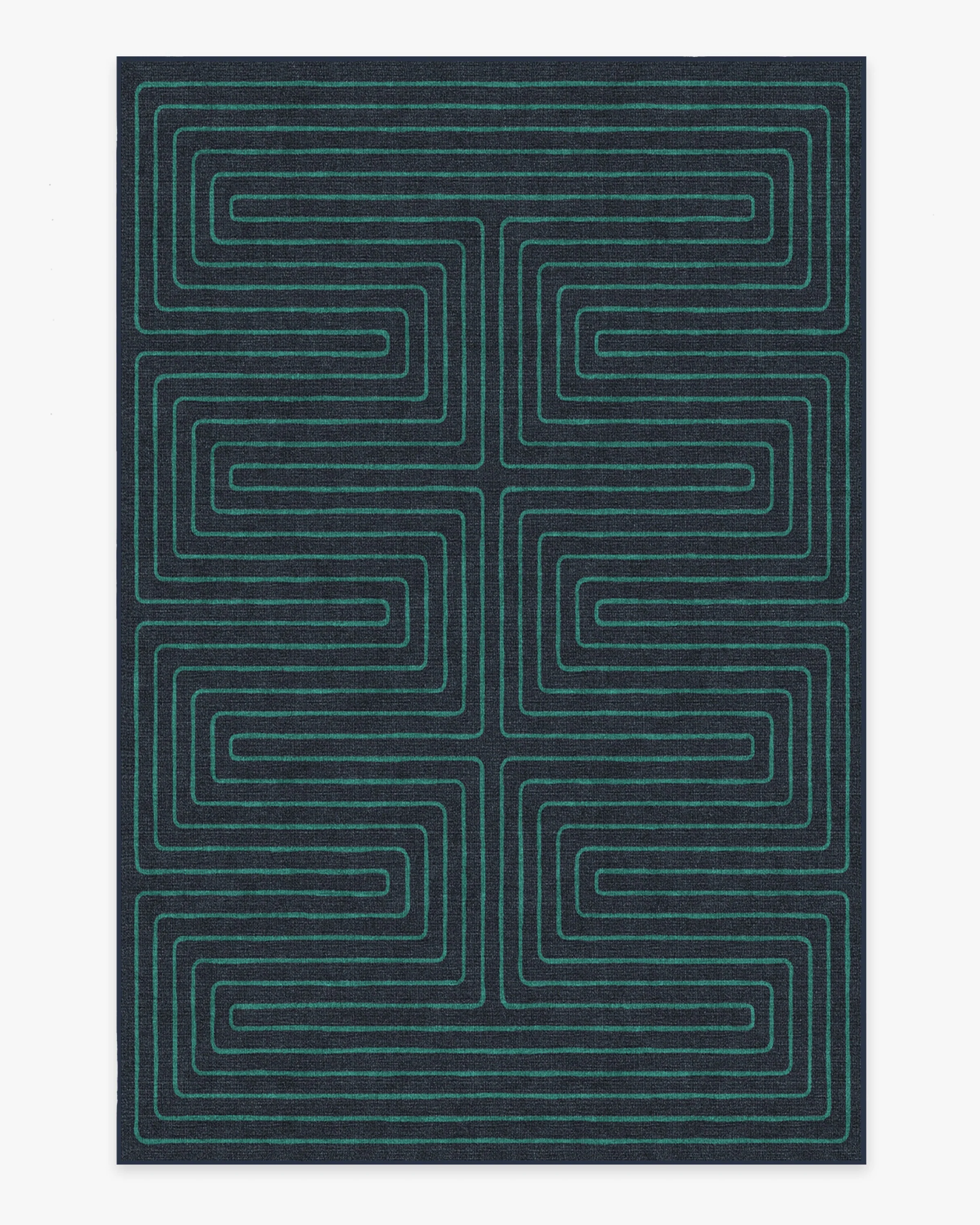 Labyrinth Navy & Teal Rug
