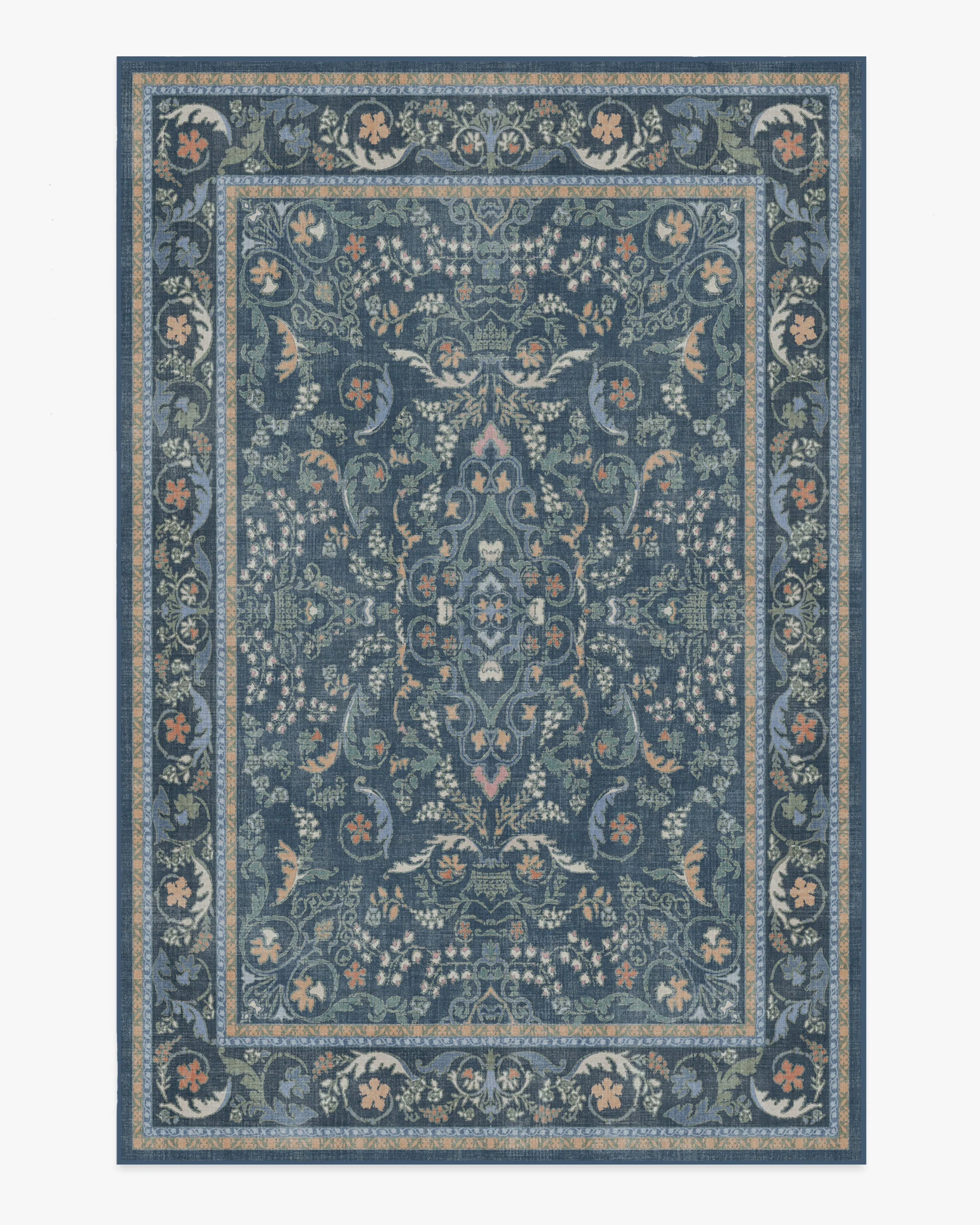 Fit For A Queen Blue Multicolor Flatwoven Rug