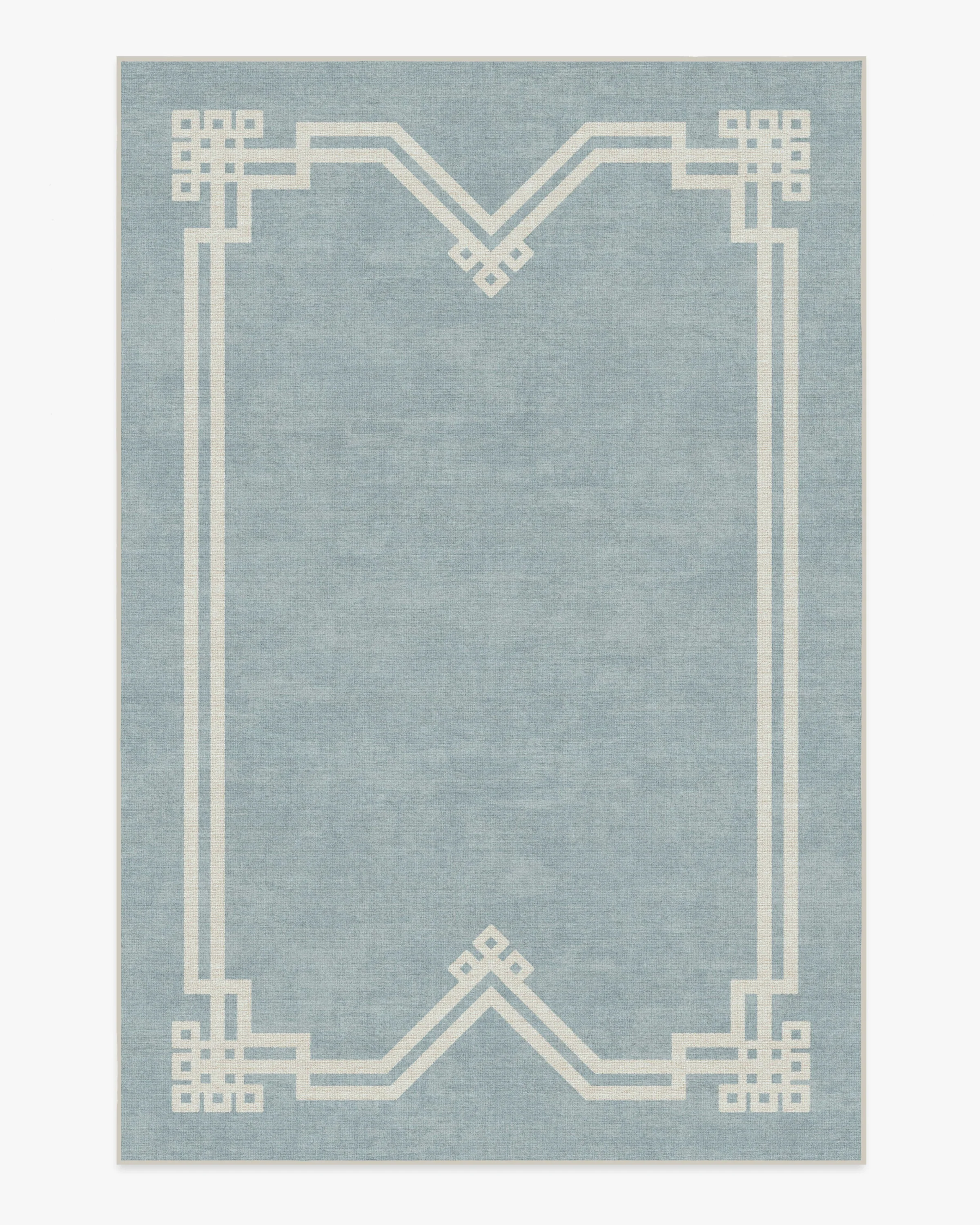 Chrysler Border Chambray Blue Rug