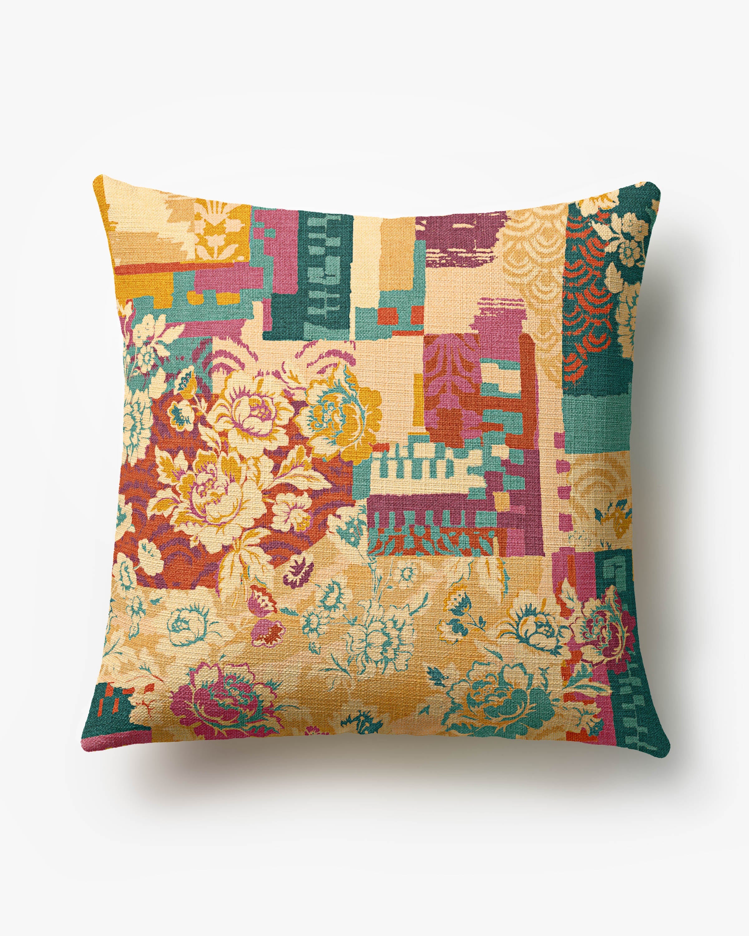 Remix Jewel Multicolor Woven Throw Pillow
