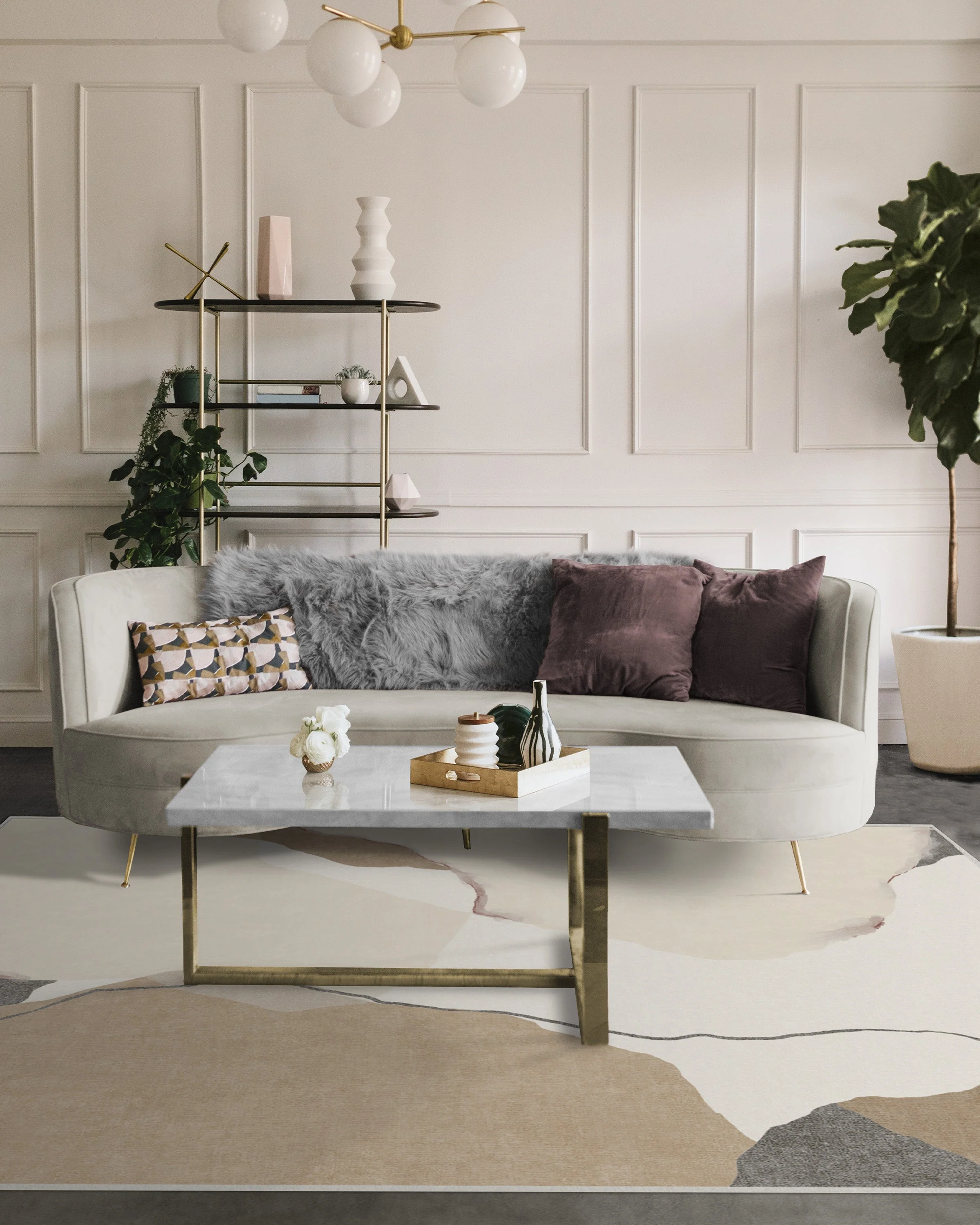 Loire Ivory Quartz Flatwoven Rug
