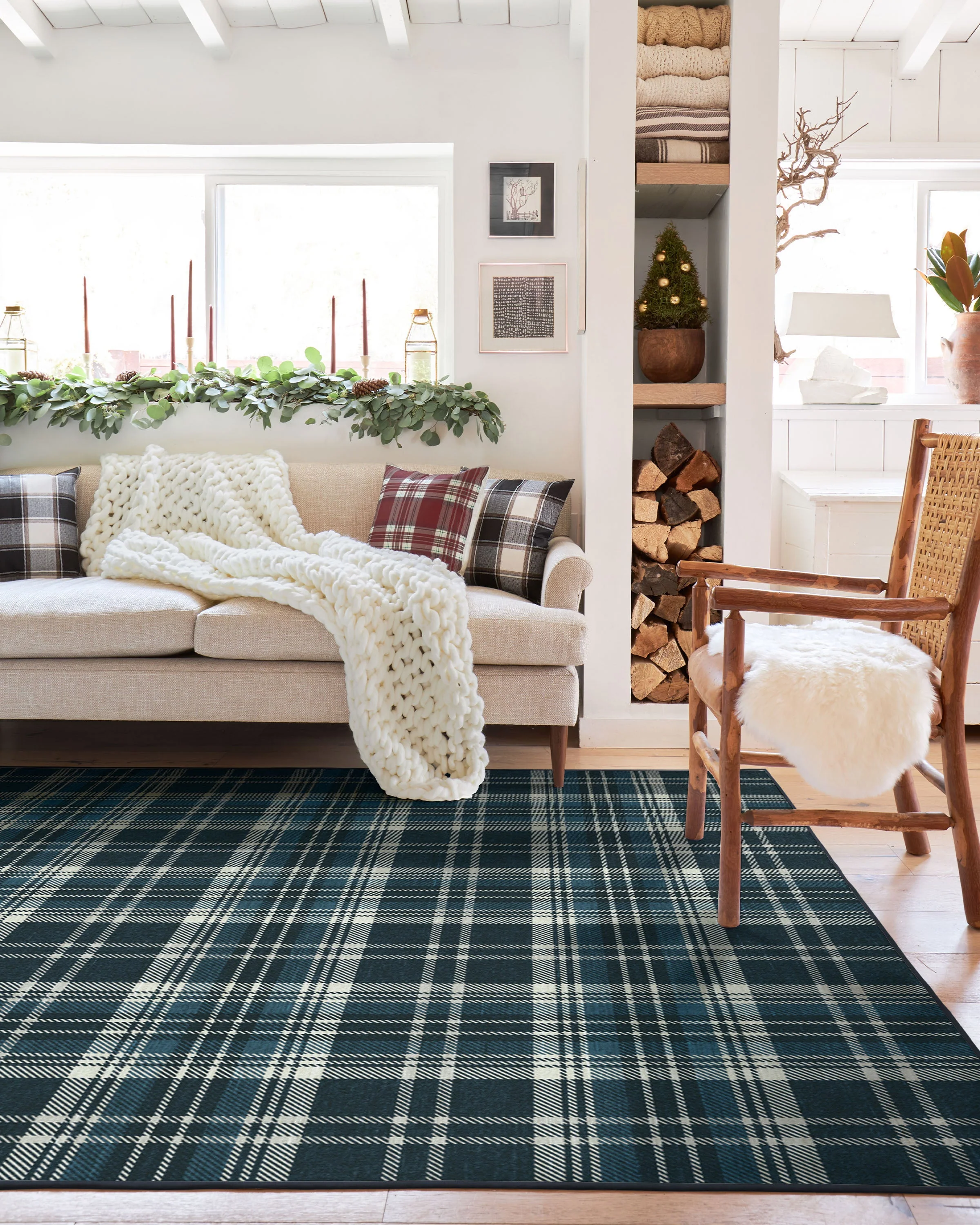 347-dress-stewart-tartan-navy-flatwoven-rug-2.webp Dress Stewart Tartan Navy Flatwoven Rug