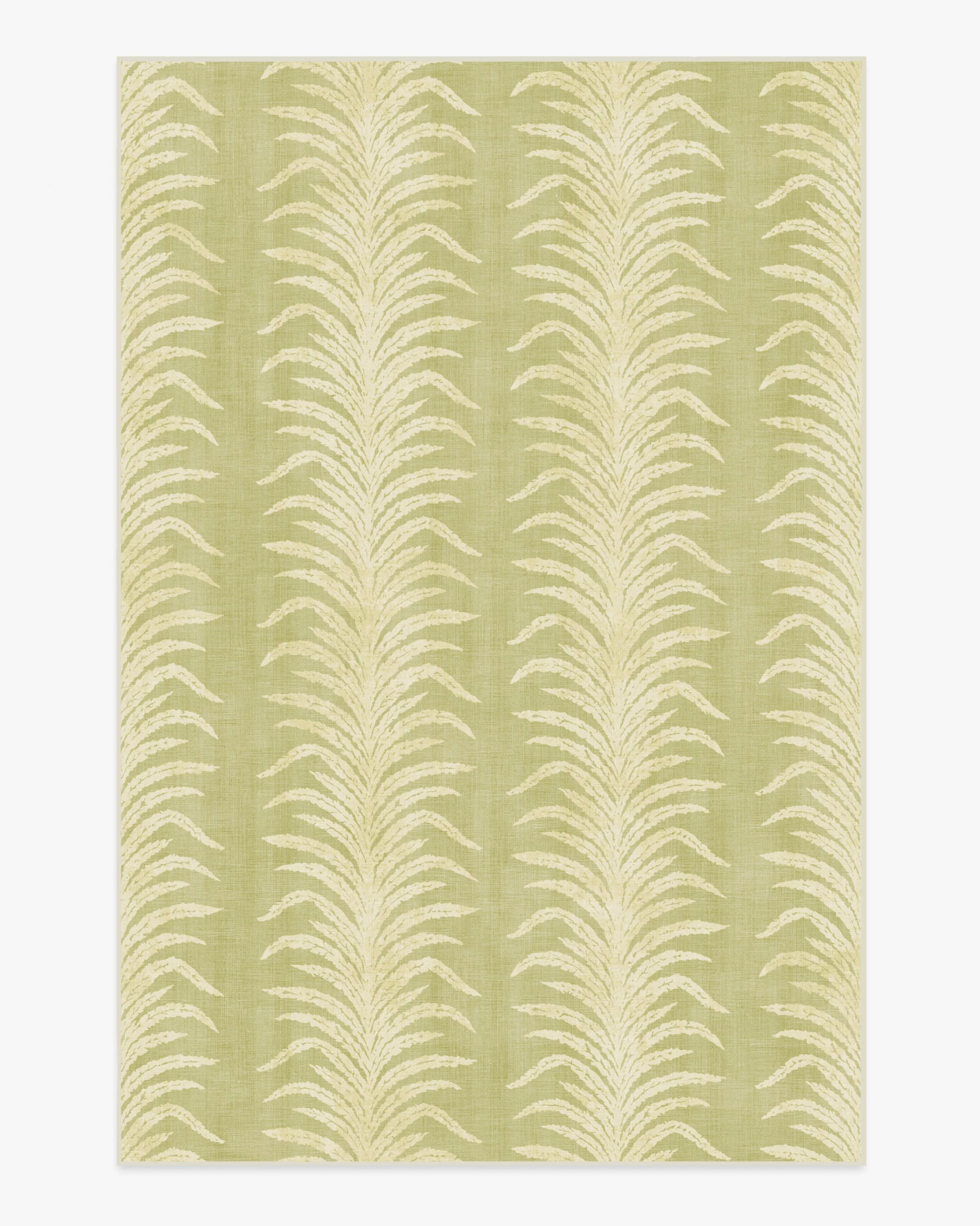Tree Fern Matcha Green Flatwoven Rug