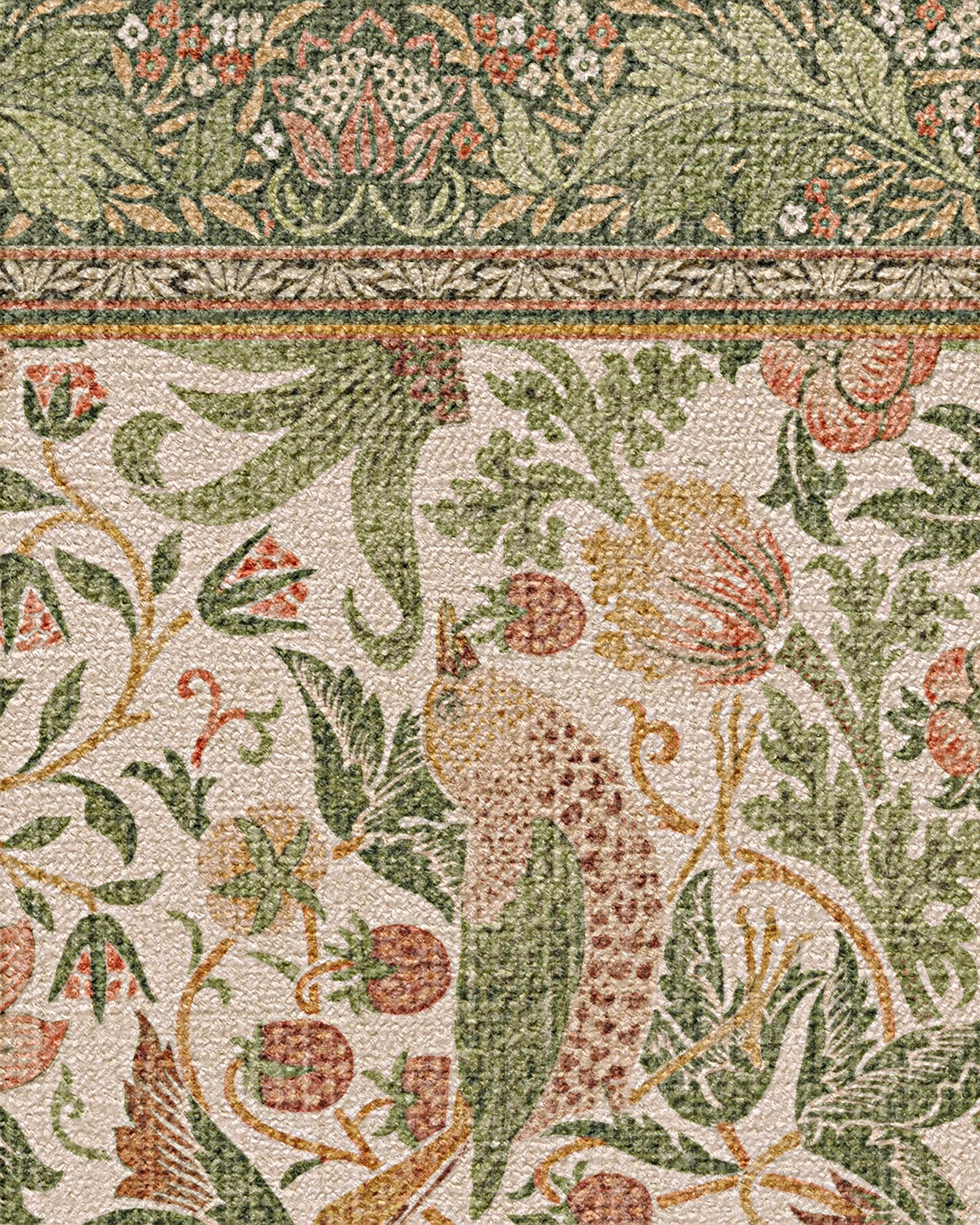 Strawberry Thief Sage & Rose Rug