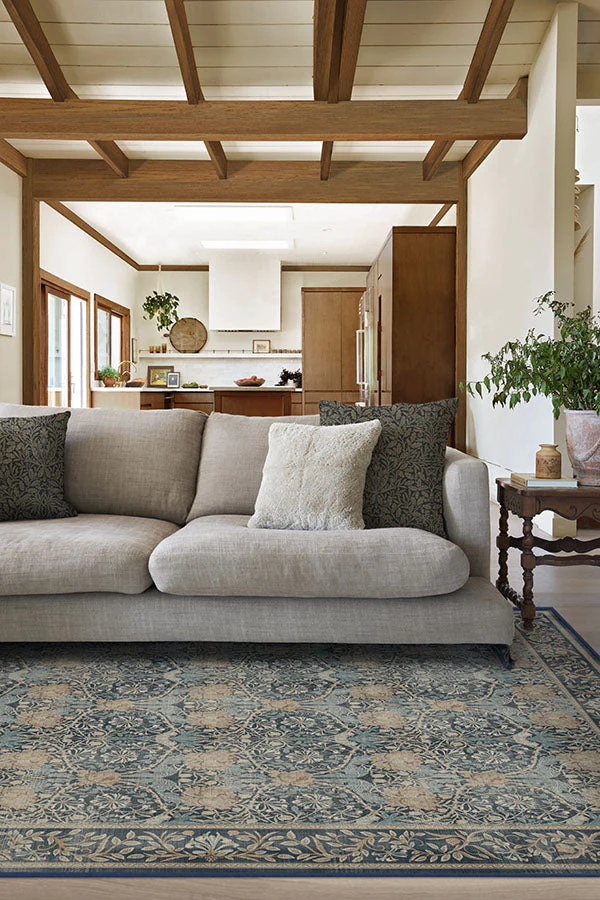 Honeysuckle & Tulip Indigo Flatwoven Rug