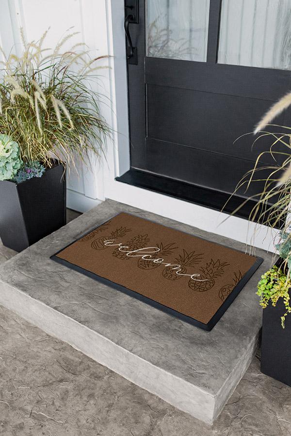 444-pineapple-greeting-doormat-2.jpg Pineapple Greeting Doormat