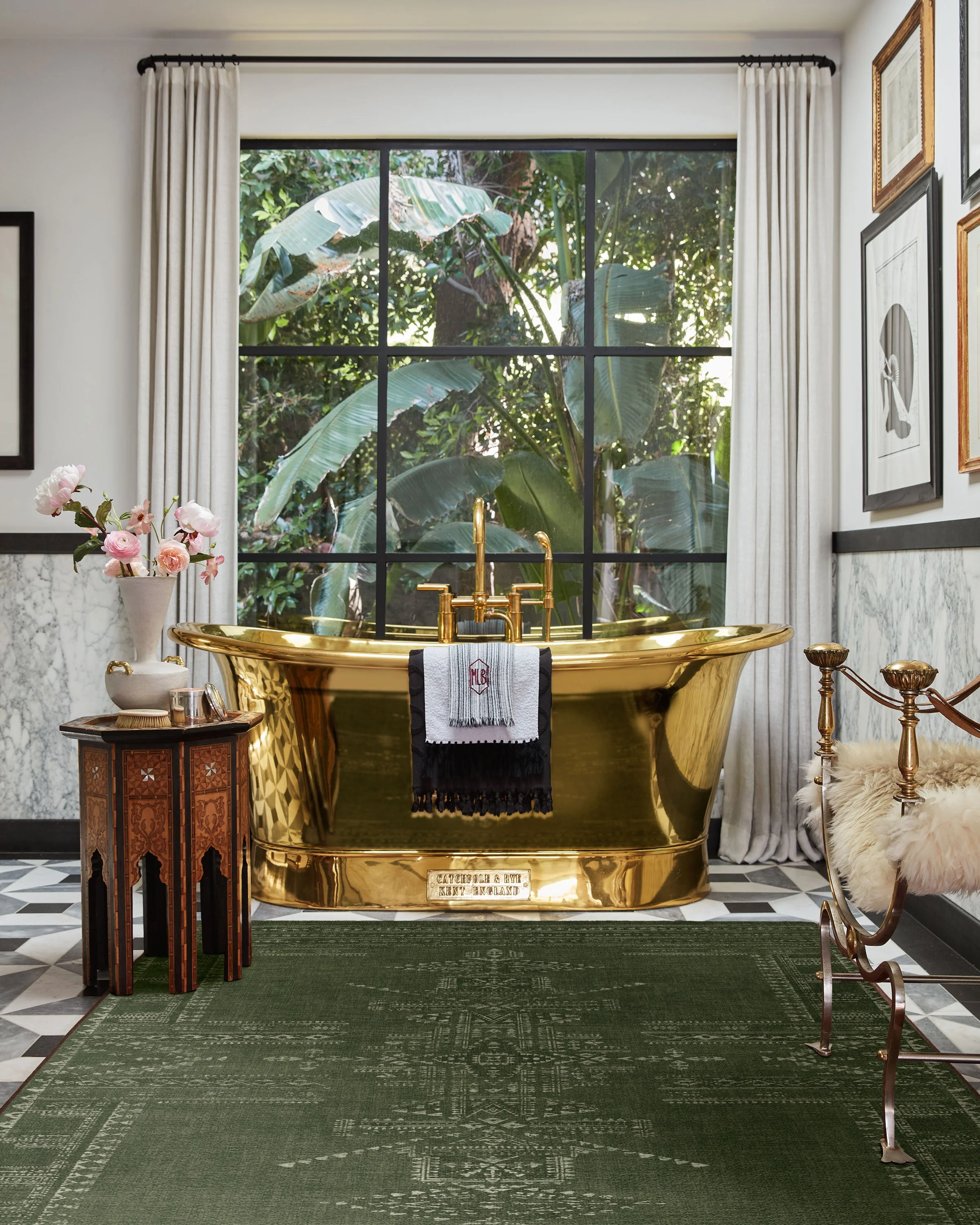 Amira Green Flatwoven Rug