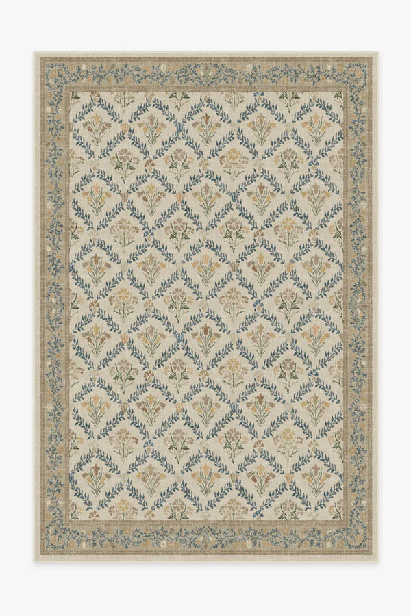 Bellflowers Ivory & Gold Rug
