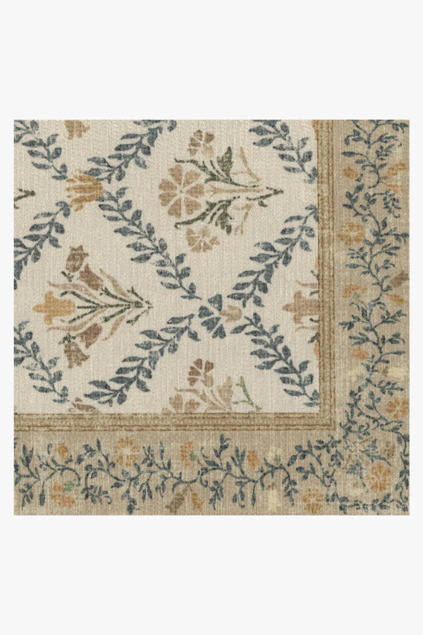Bellflowers Ivory & Gold Rug