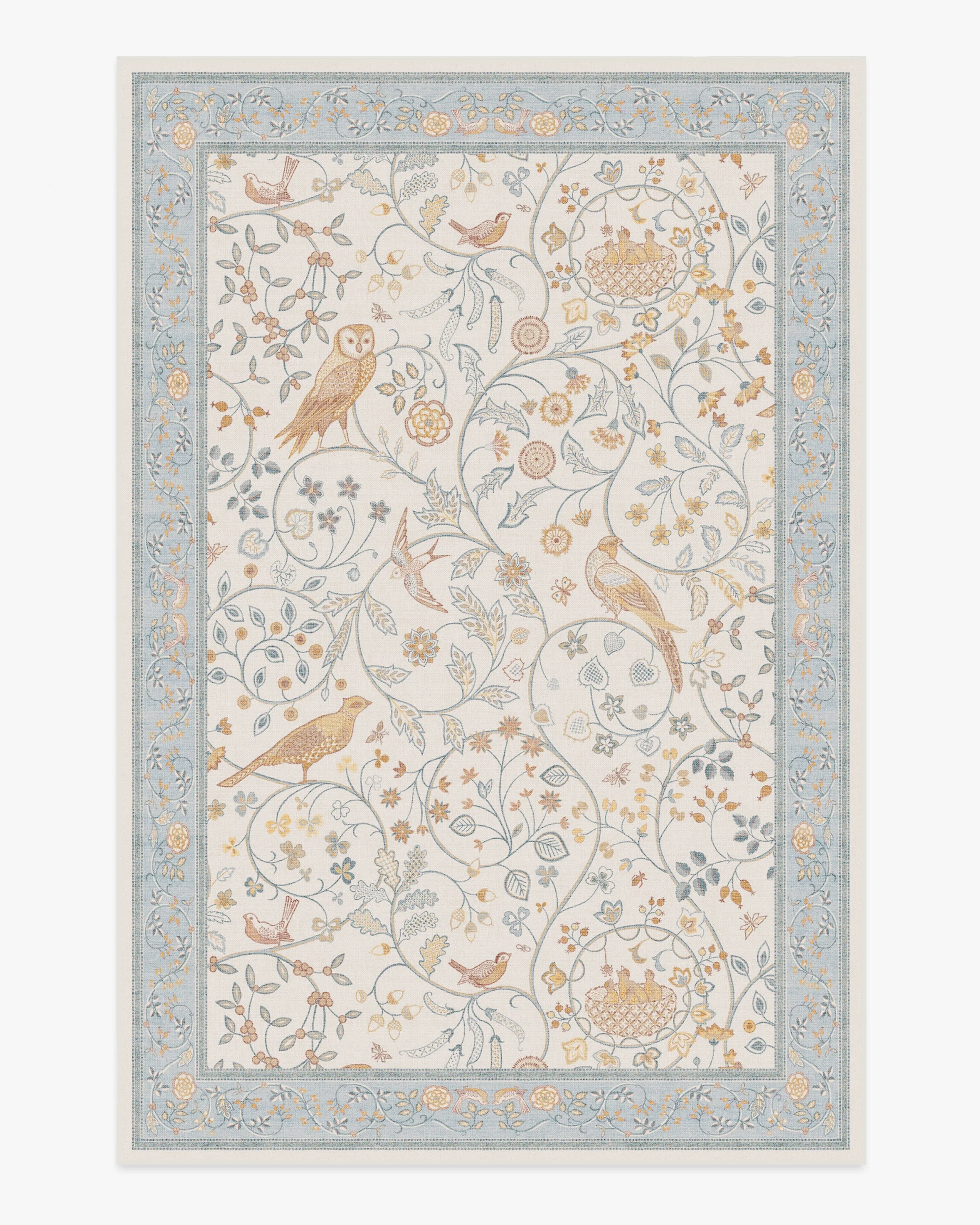 Newill Ivory & Blue Rug