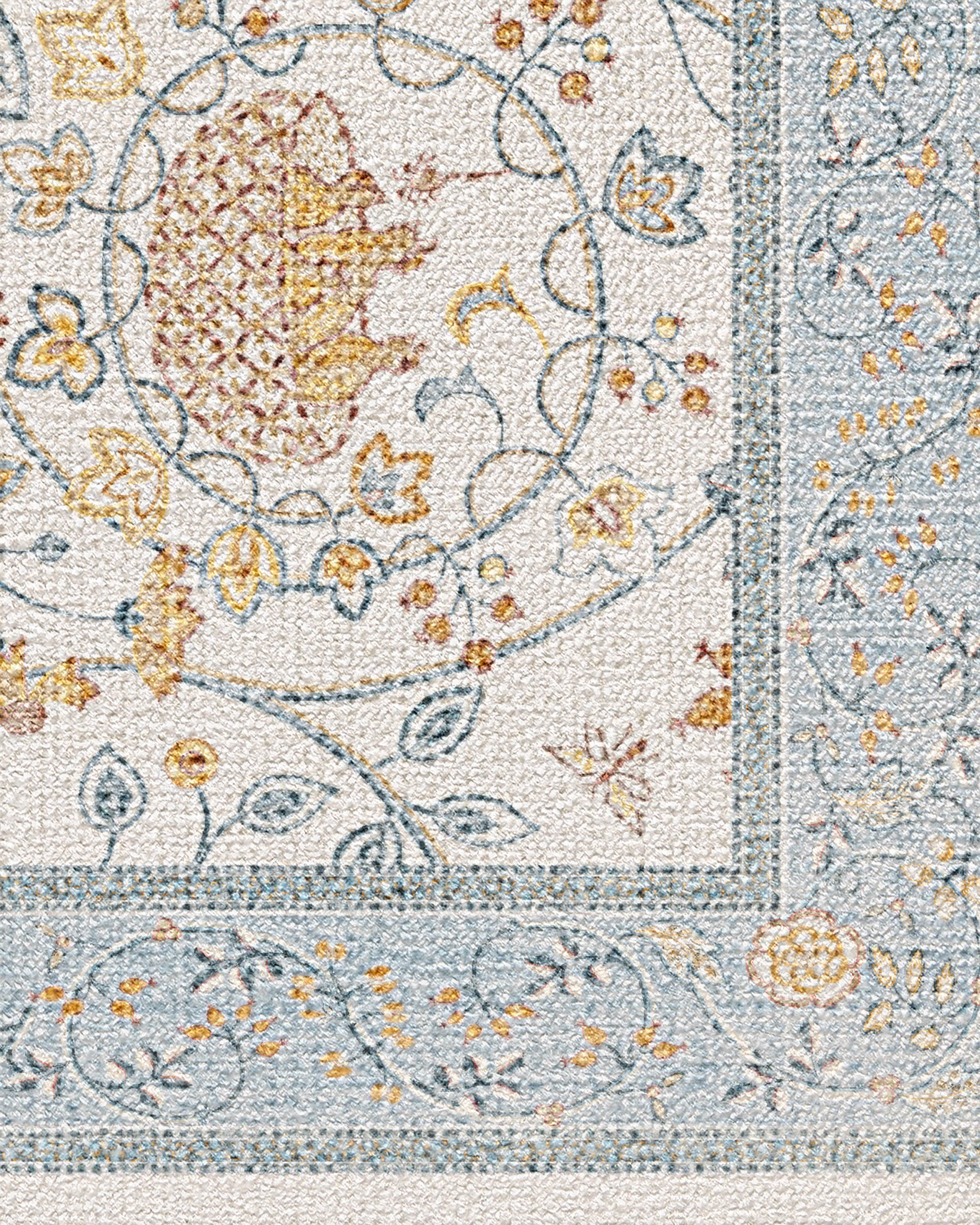 Newill Ivory & Blue Rug