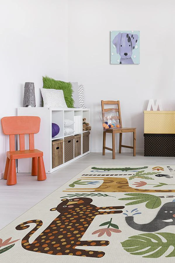 Jungle Safari Multicolor Flatwoven Rug
