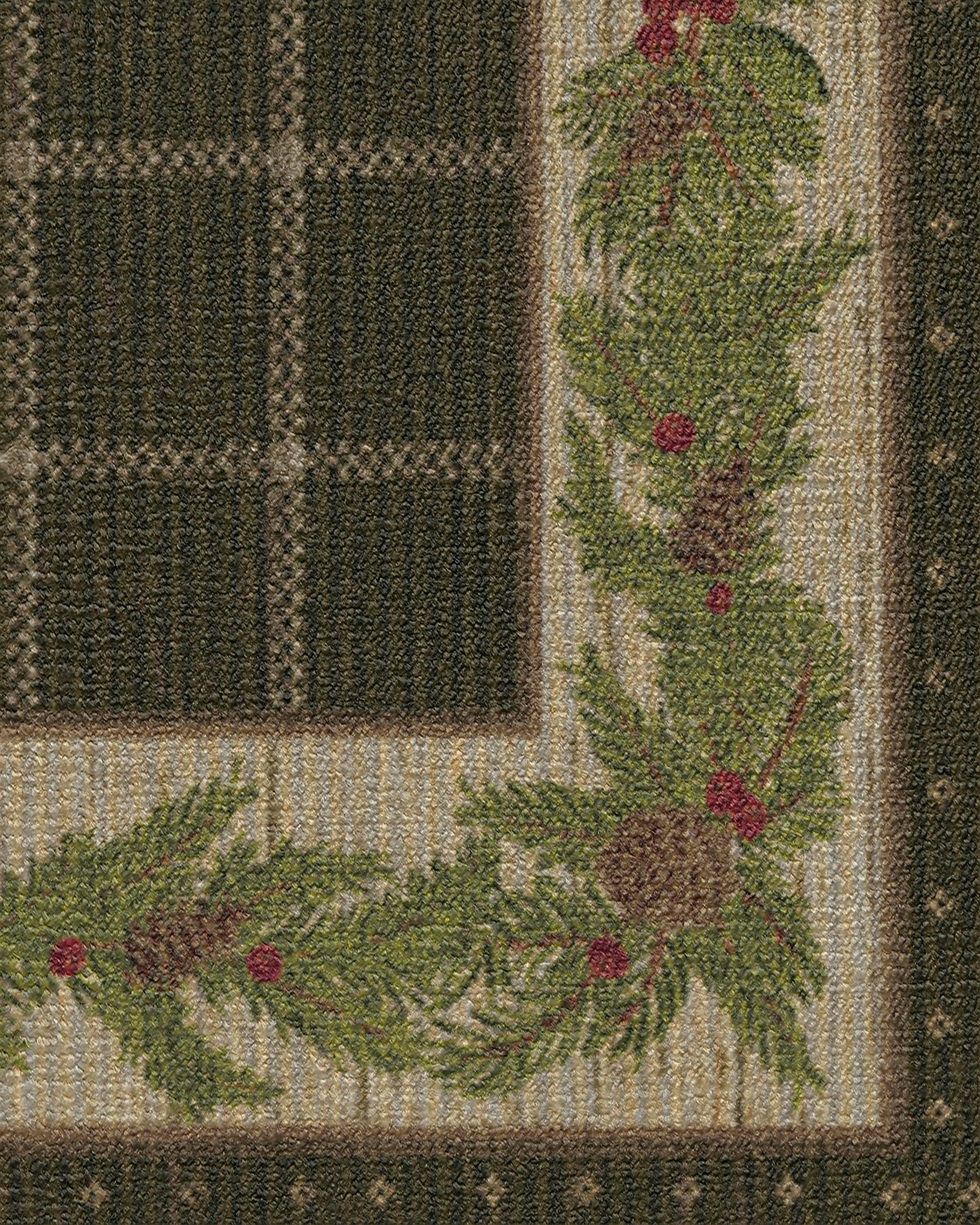 569-pine-border-dark-olive-rug-2.jpg Pine Border Dark Olive Rug