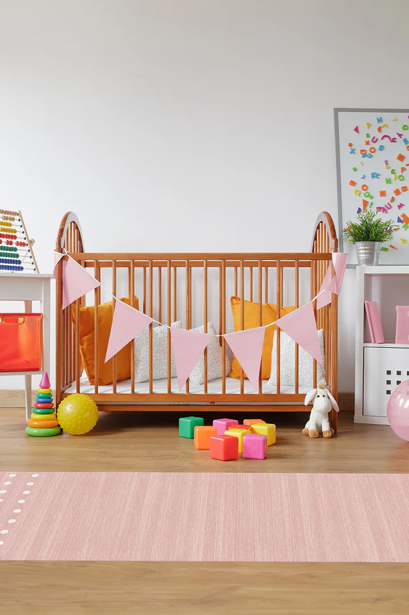 6-dot-border-pink-flatwoven-rug-3.webp Dot Border Pink Flatwoven Rug