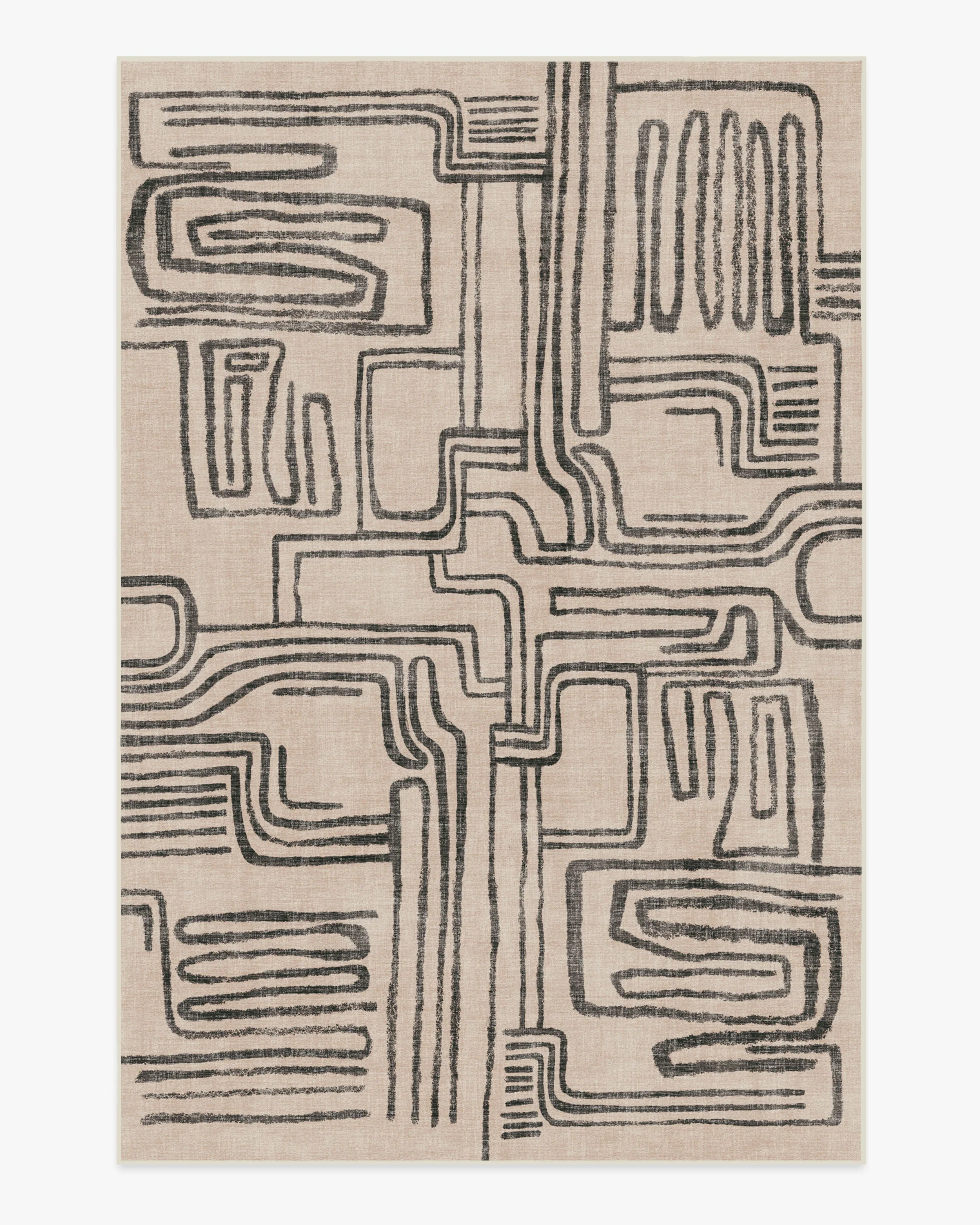 Kassena Black & Ivory Flatwoven Rug