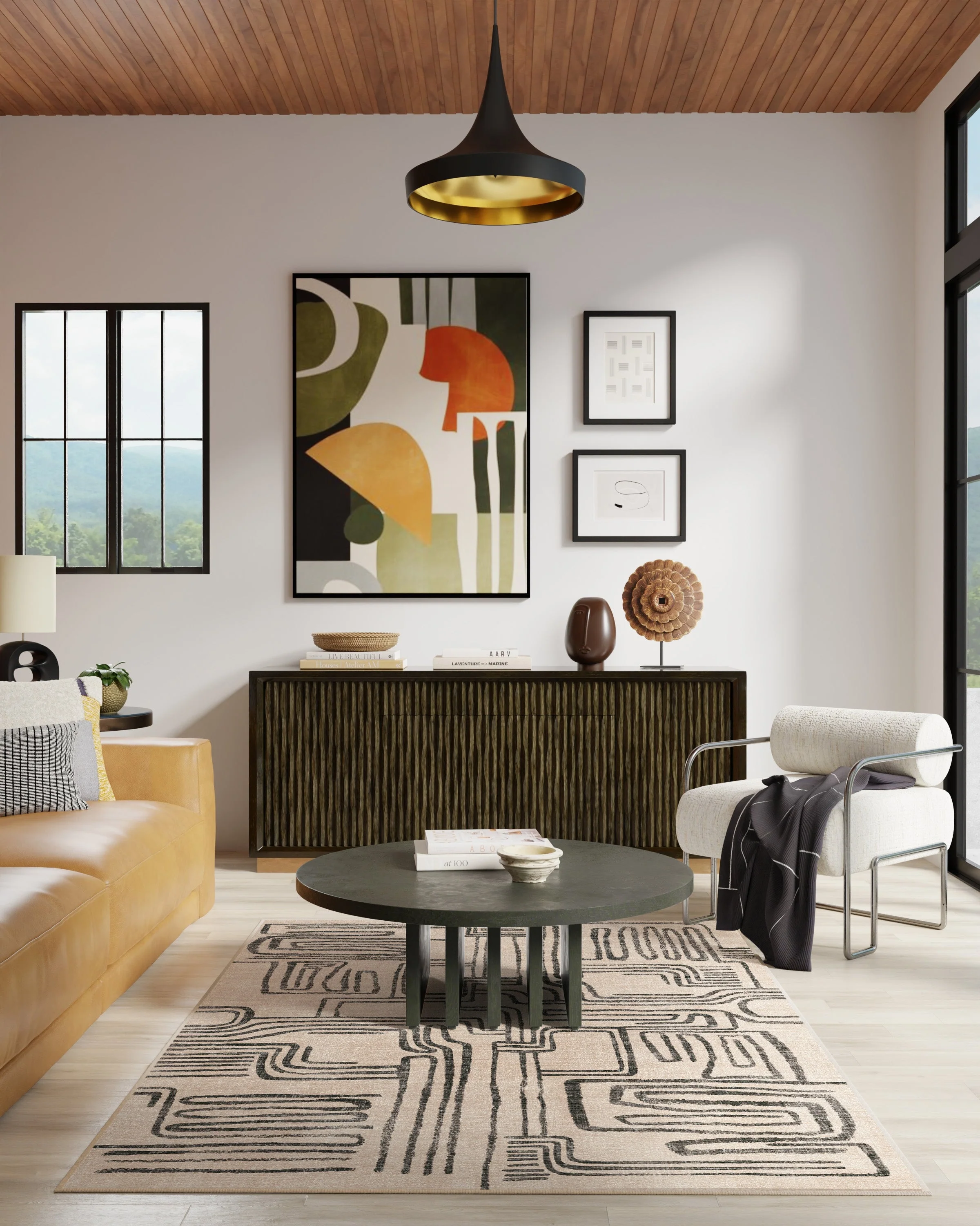 Kassena Black & Ivory Flatwoven Rug