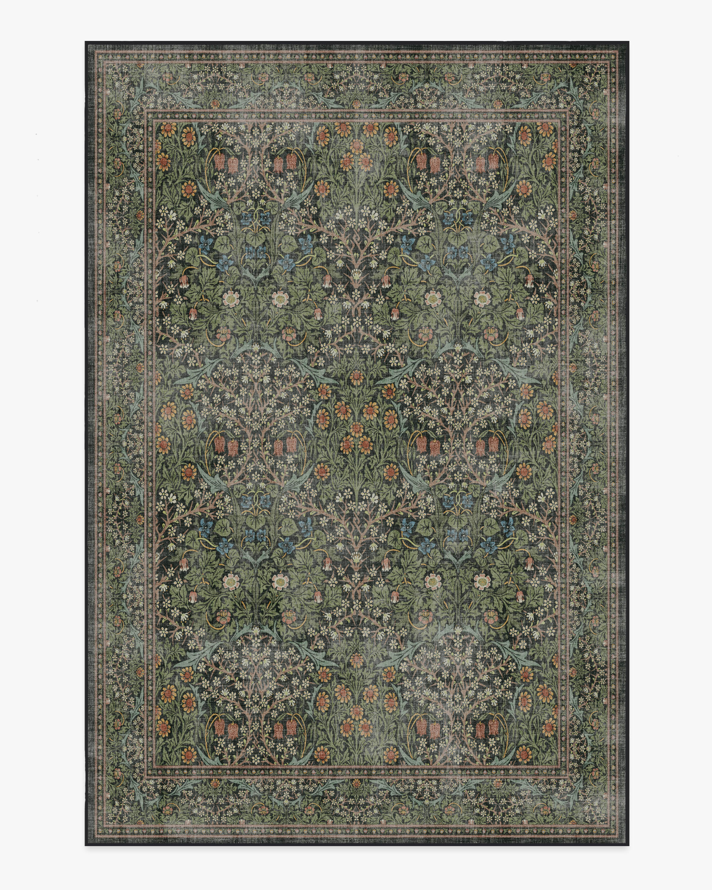 Blackthorn Forest Green Flatwoven Rug