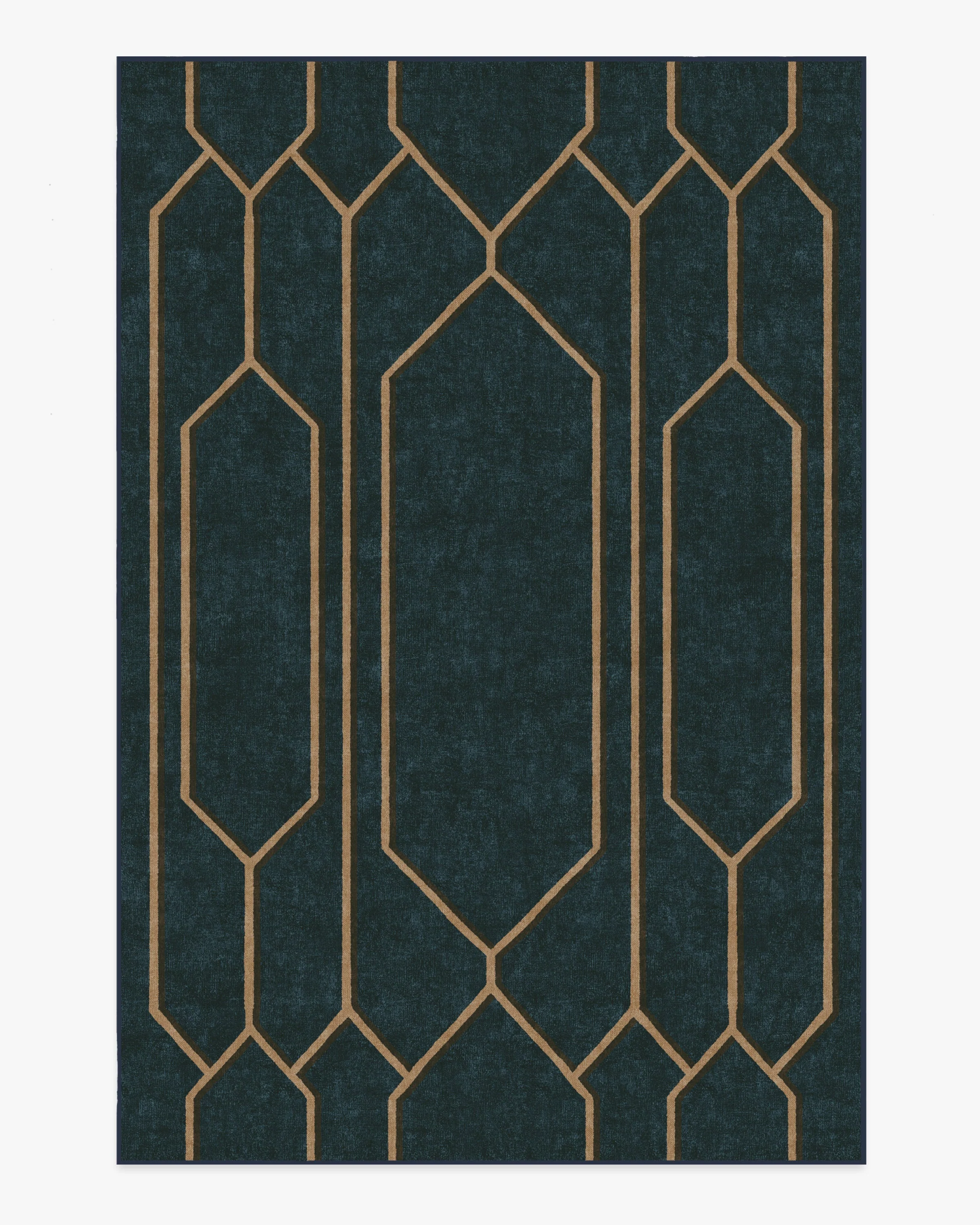 Bryant Marine Blue & Gold Flatwoven Rug