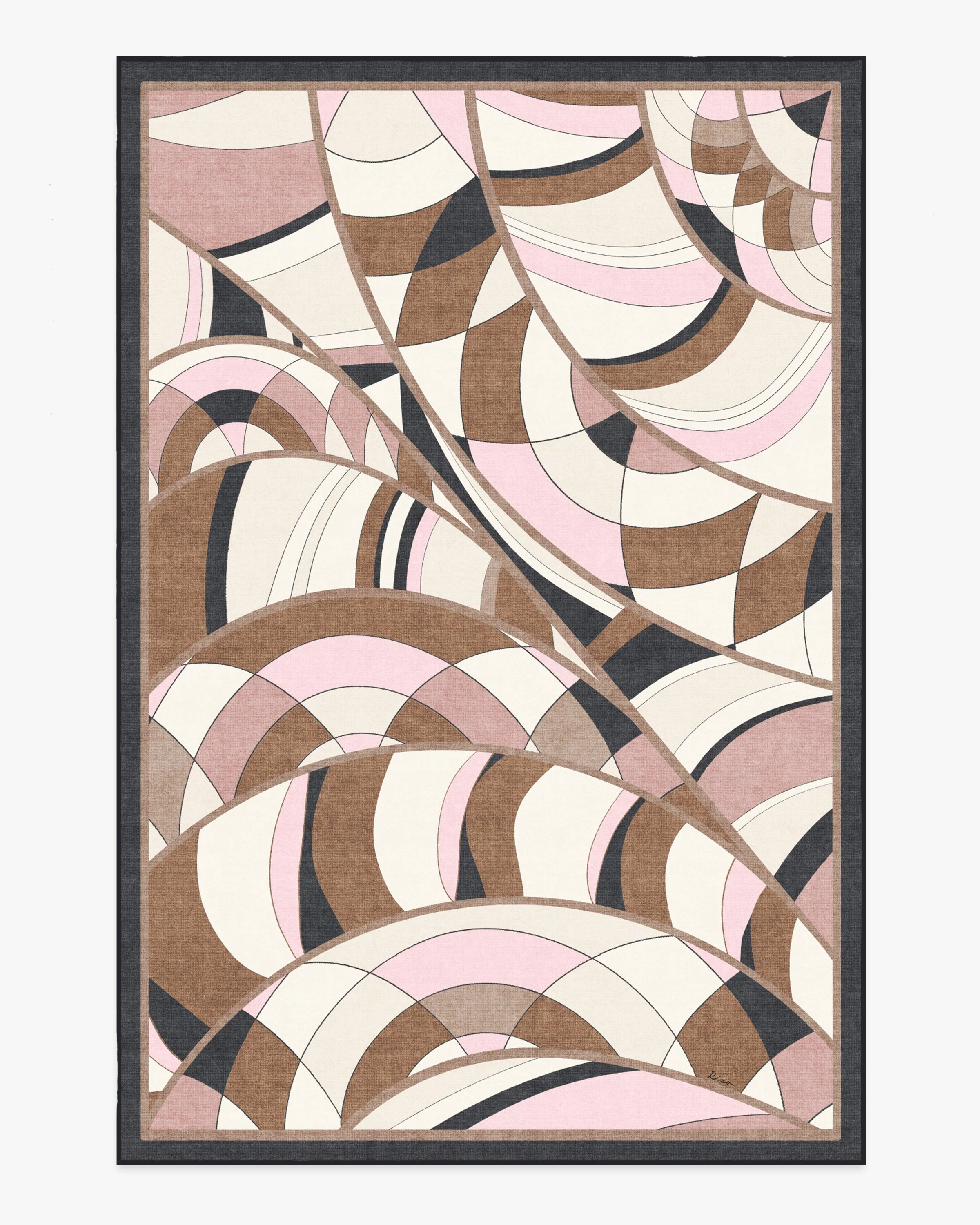 Portobello Road Soft Pink & Black Rug