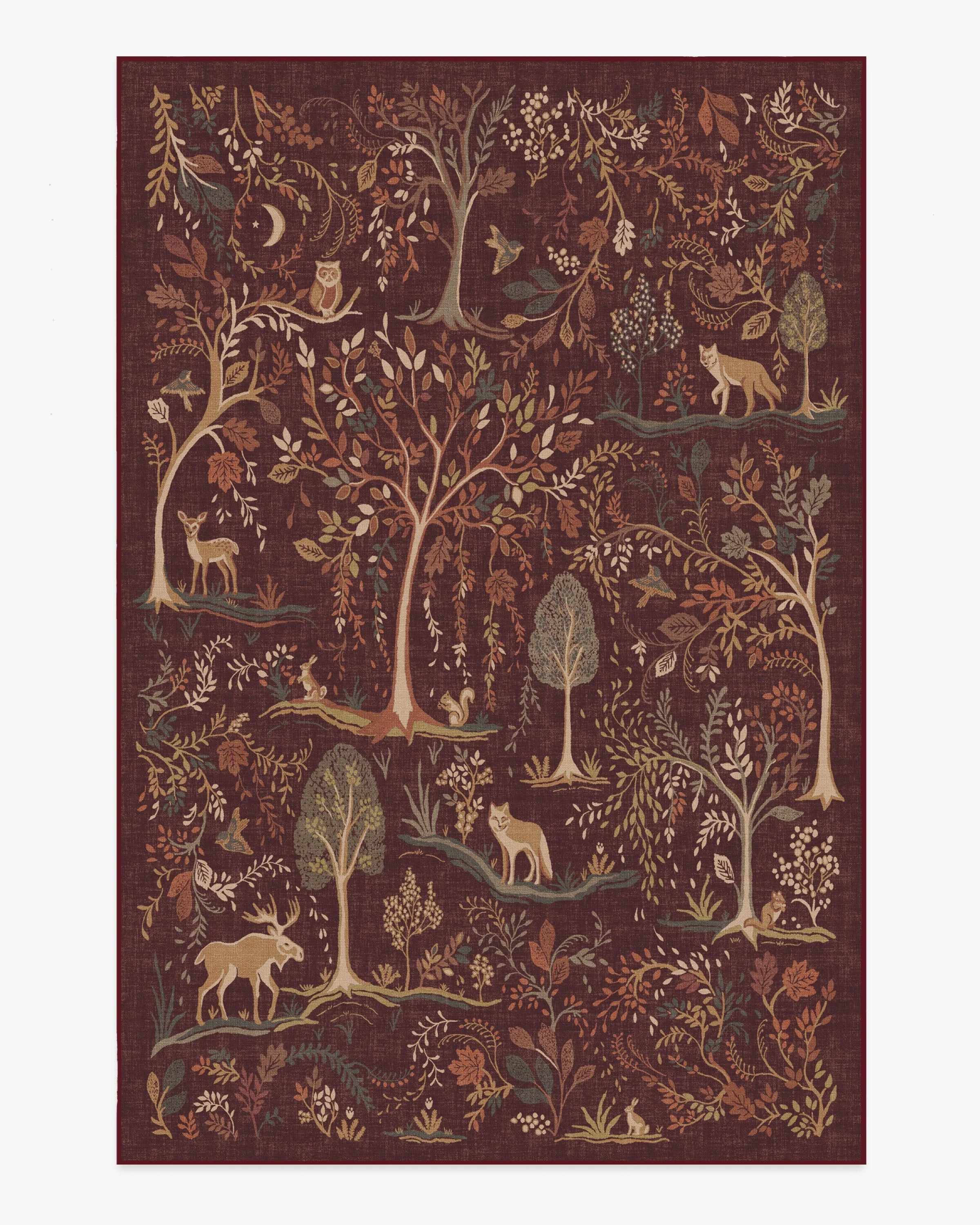Wilder Burgundy Multicolor Rug
