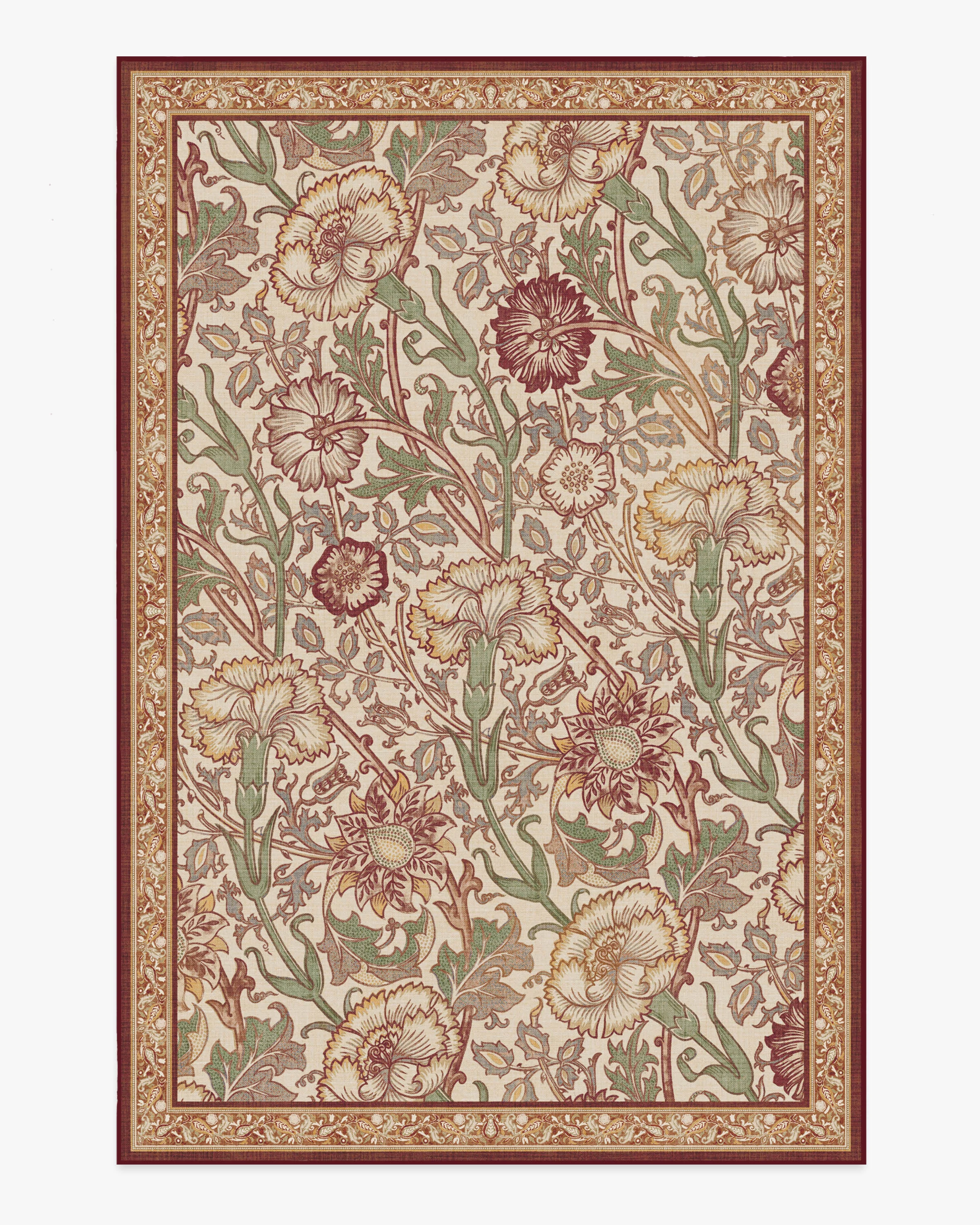 Pink & Rose Burgundy Flatwoven Rug