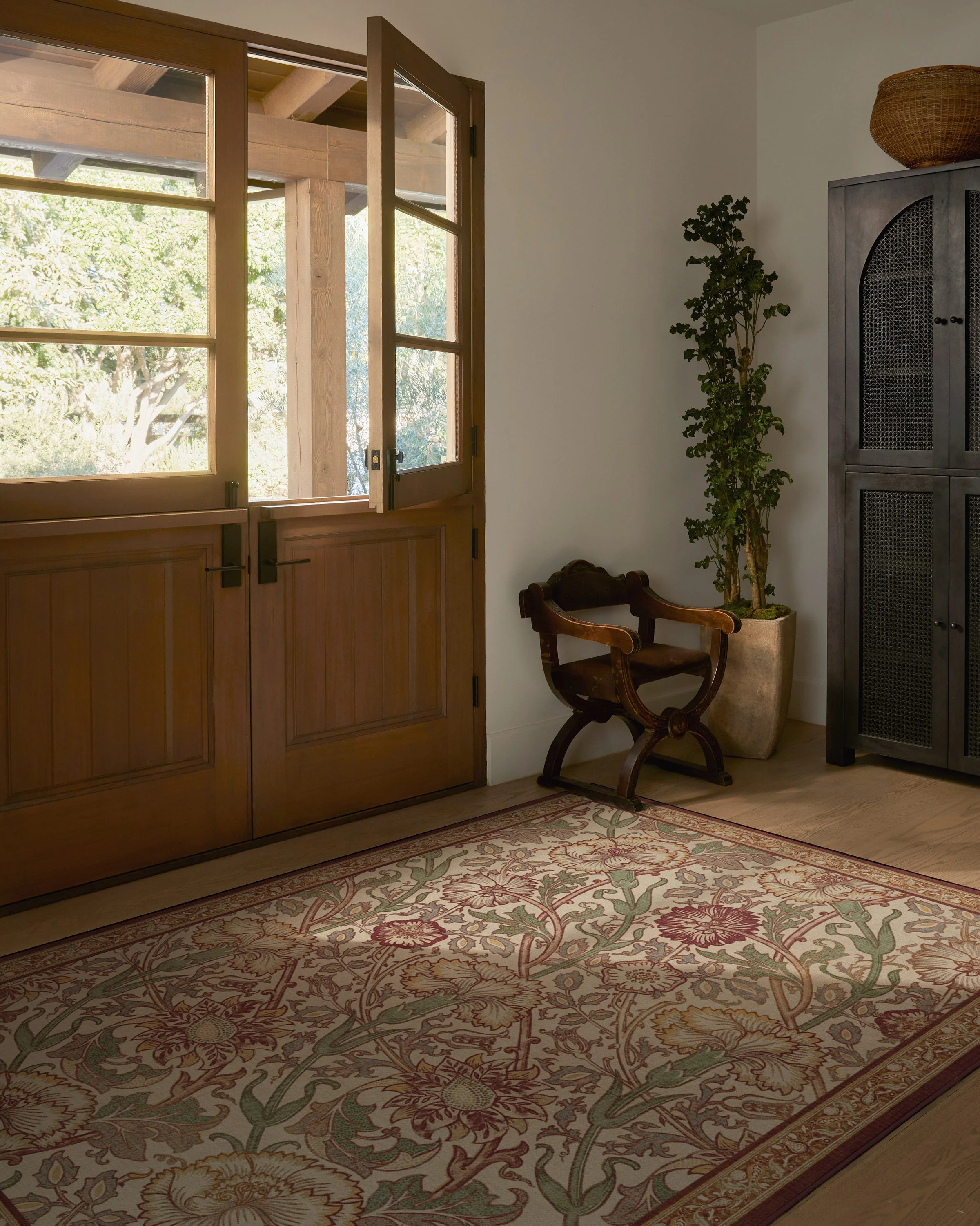 Pink & Rose Burgundy Flatwoven Rug