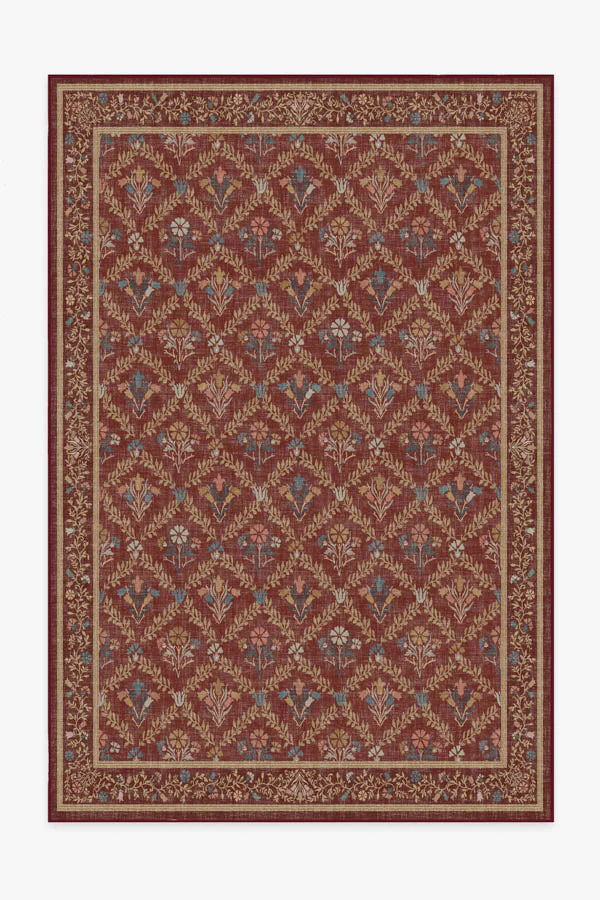 Bellflowers Amber Red Rug