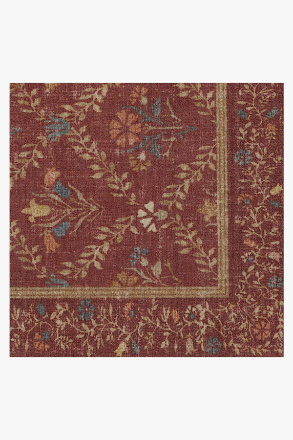 Bellflowers Amber Red Rug