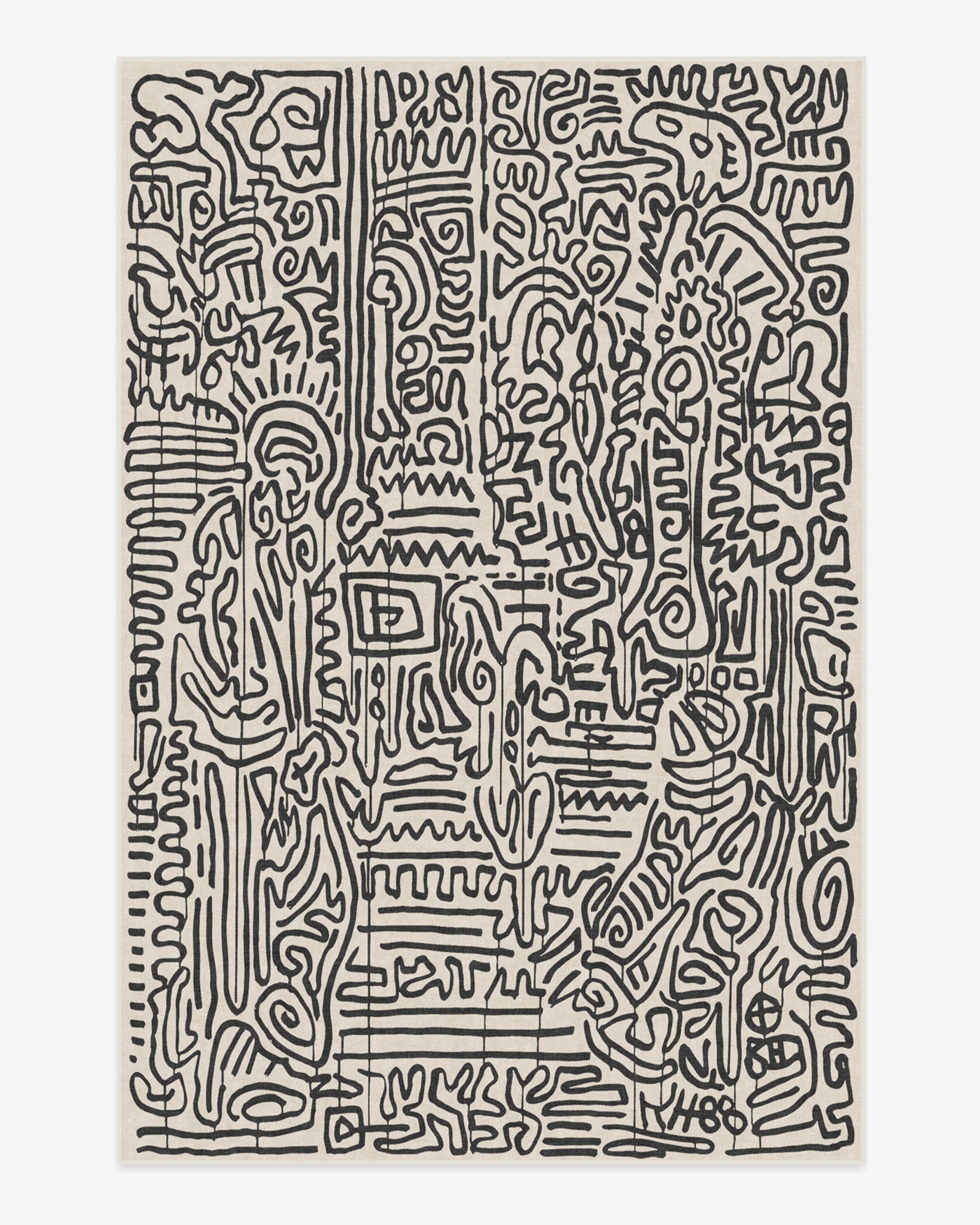 Freestyle Black & Ivory Flatwoven Rug