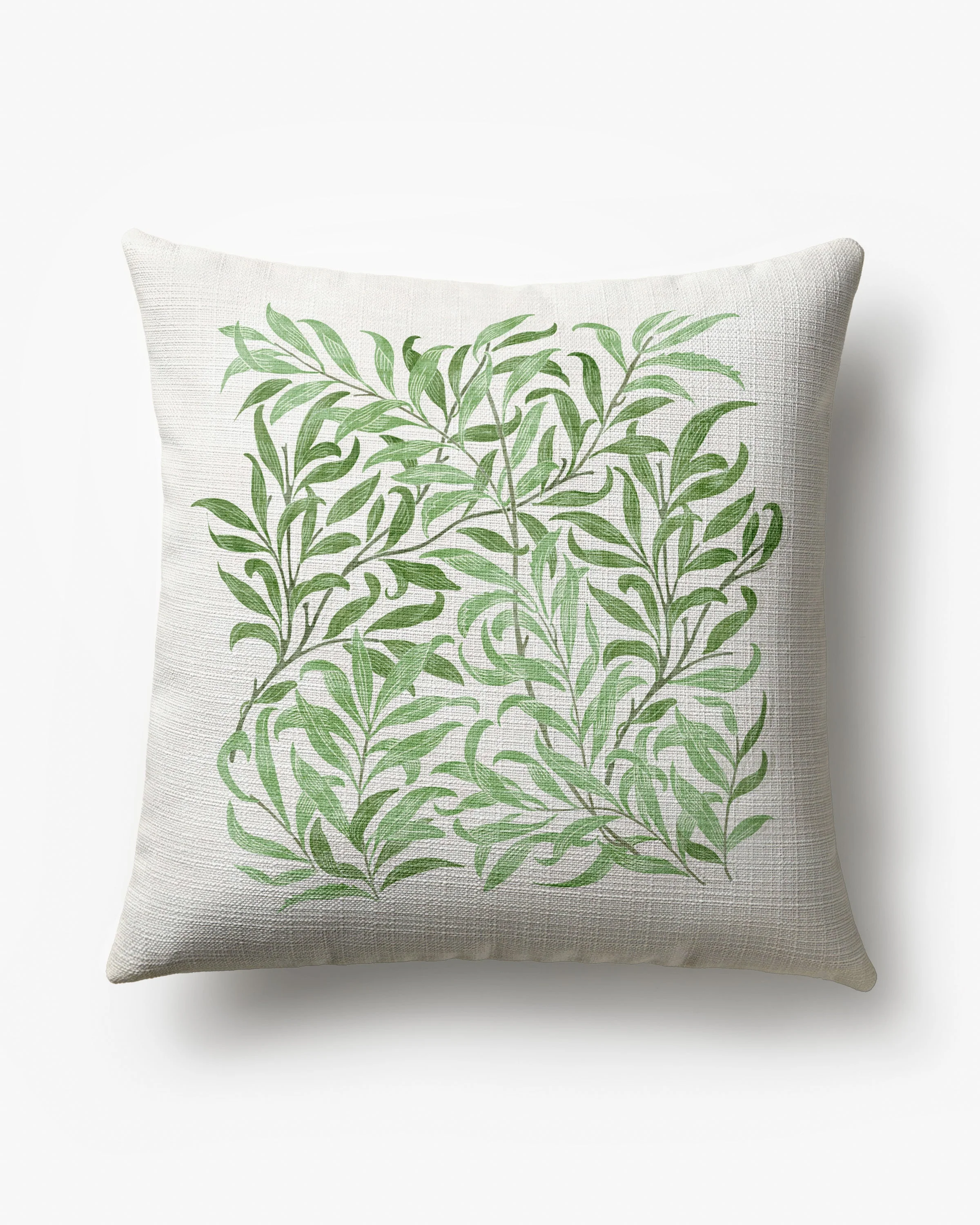Willow Boughs Garden Sage Woven Throw Pillow