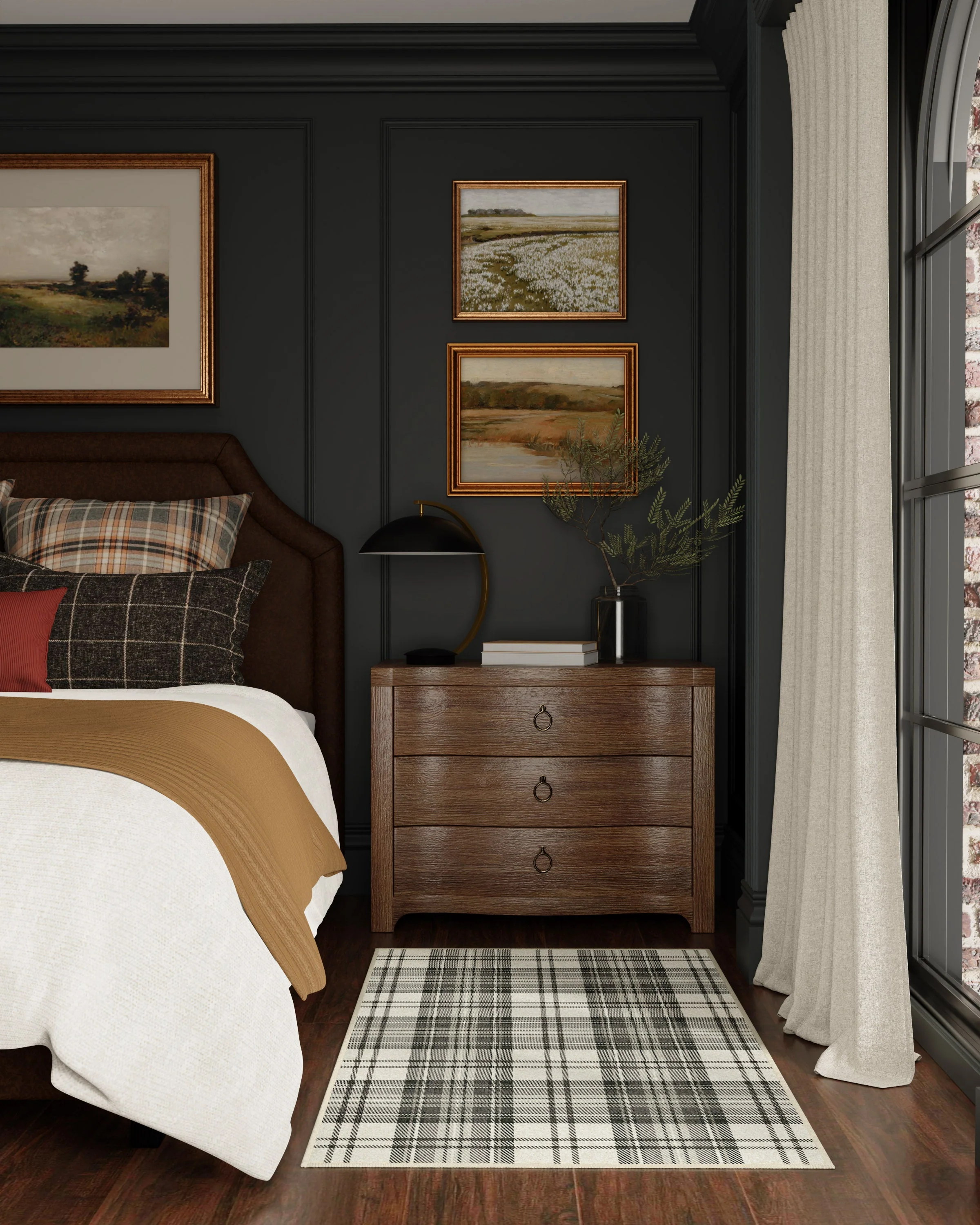 766-dress-stewart-tartan-black-ivory-flatwoven-rug-5.webp Dress Stewart Tartan Black & Ivory Flatwoven Rug