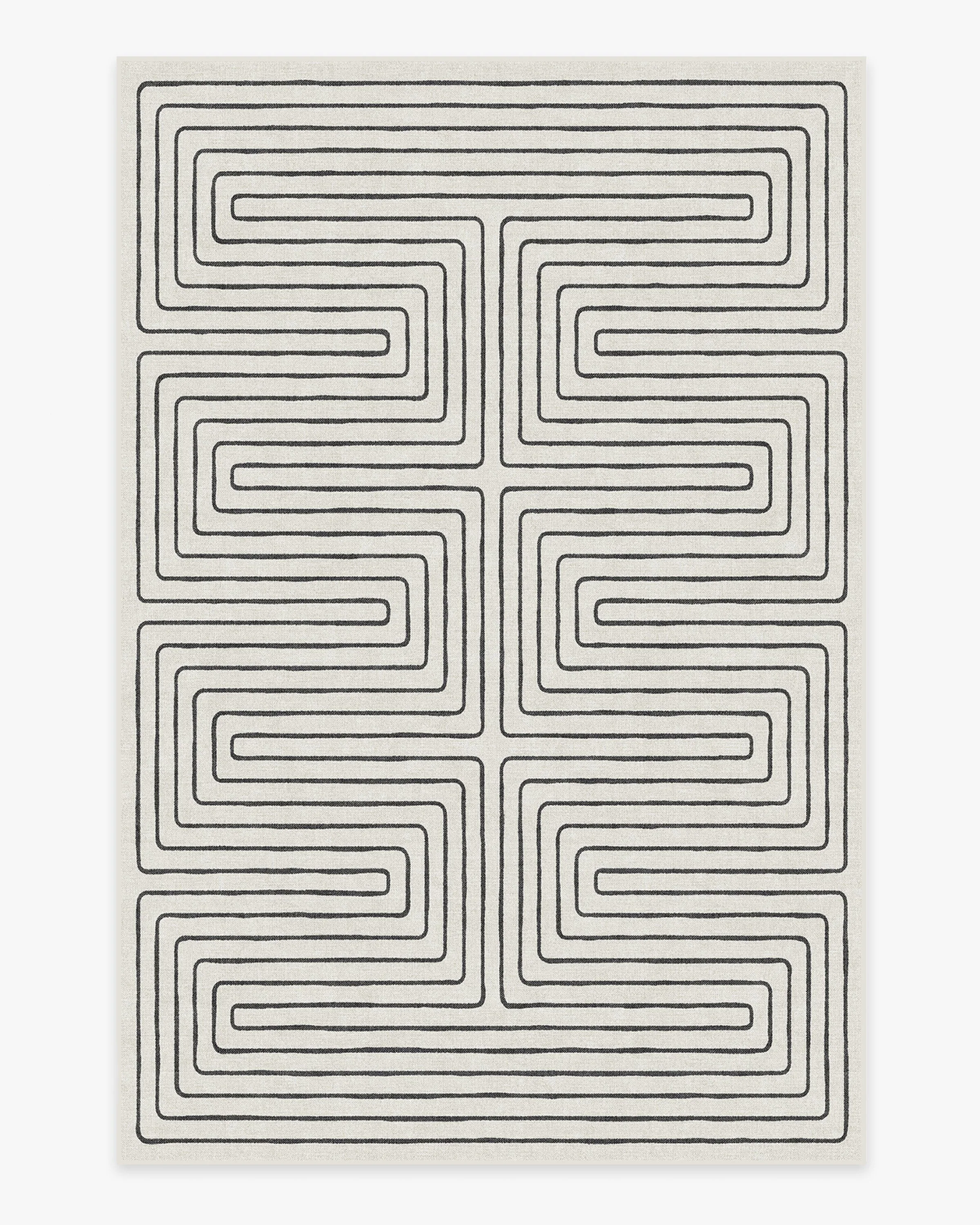 Labyrinth Black & Ivory Flatwoven Rug