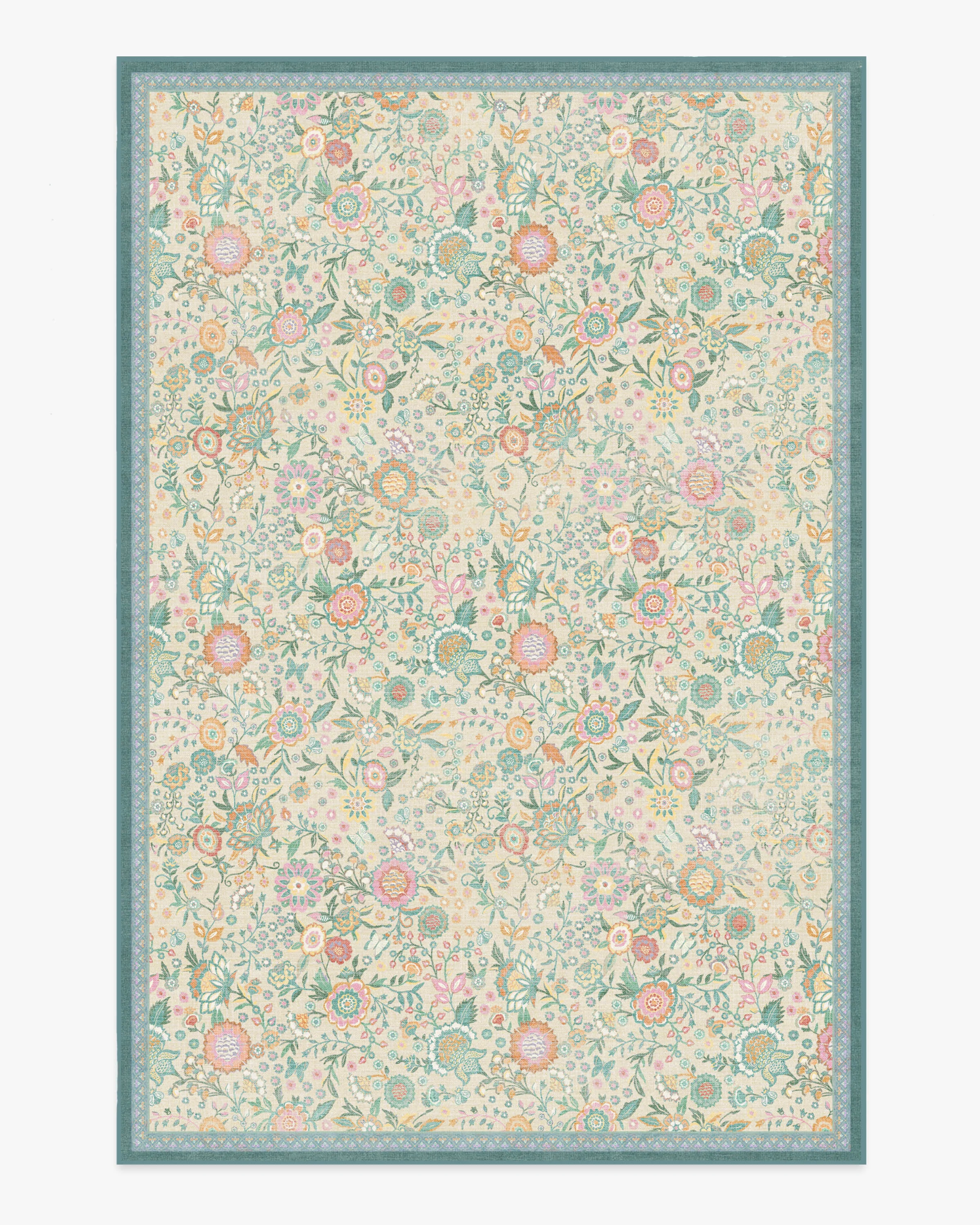 Royal Garden Ivory & Jade Rug