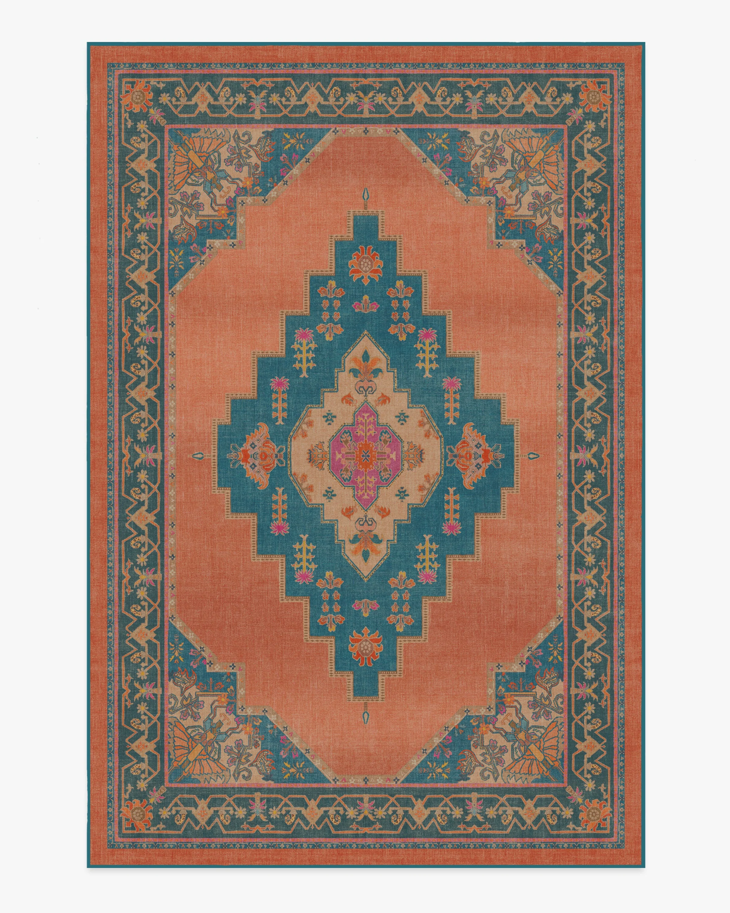 Sunset Bazaar Tropic Coral Flatwoven Rug