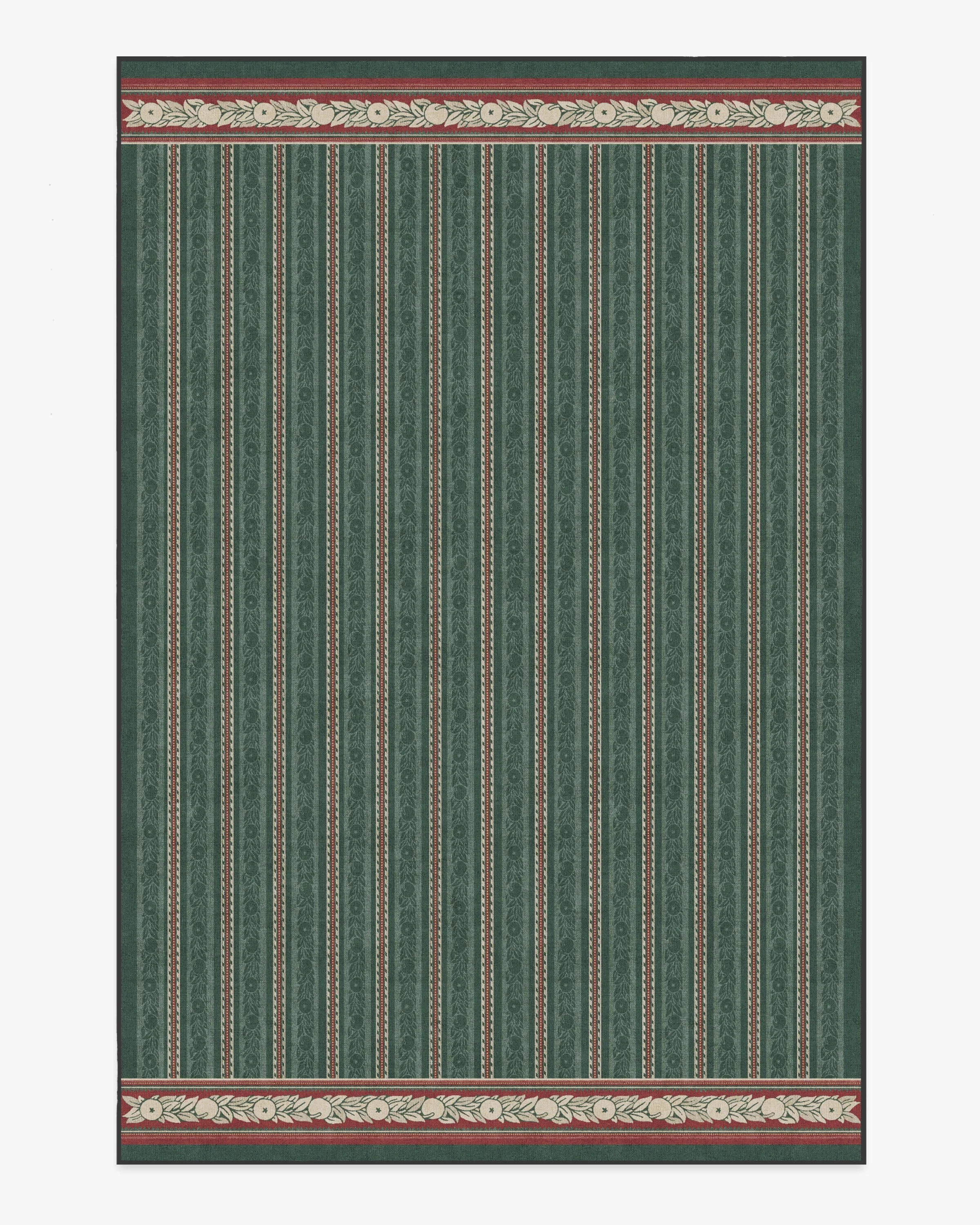 Fruit Stripe Spruce Green Rug
