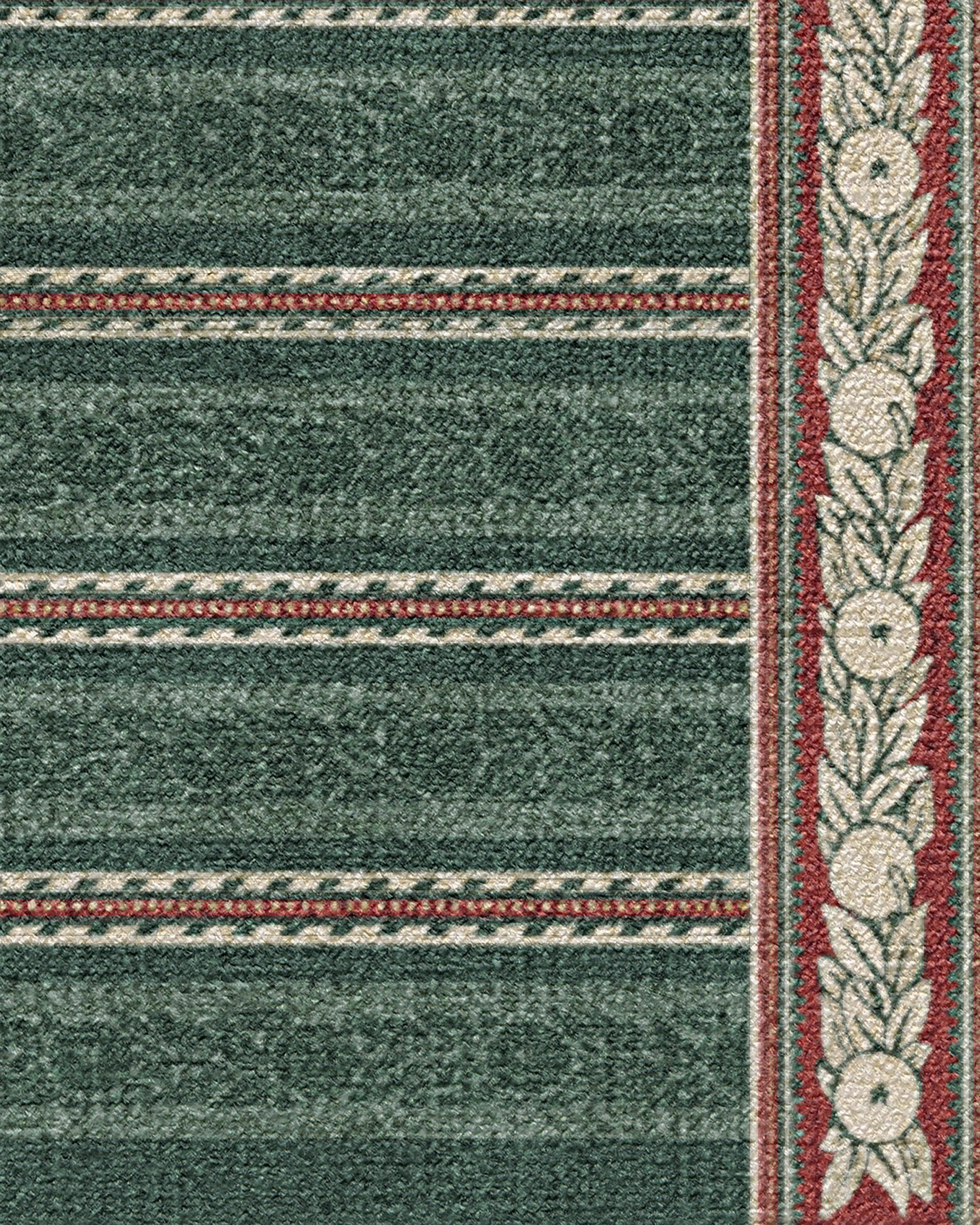 Fruit Stripe Spruce Green Rug
